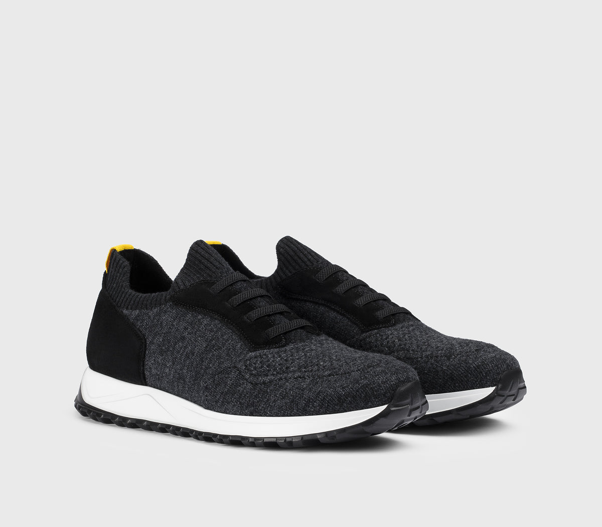 “Off black” dual material sneaker
