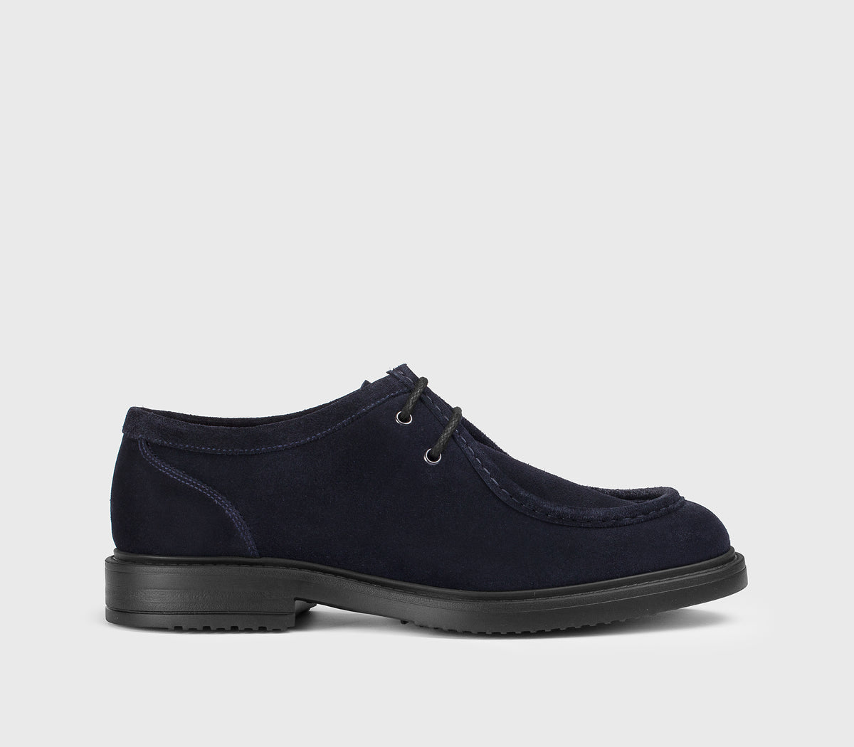 DU3570RALPUZ286NB00 - Stringata a due fori in suede blu