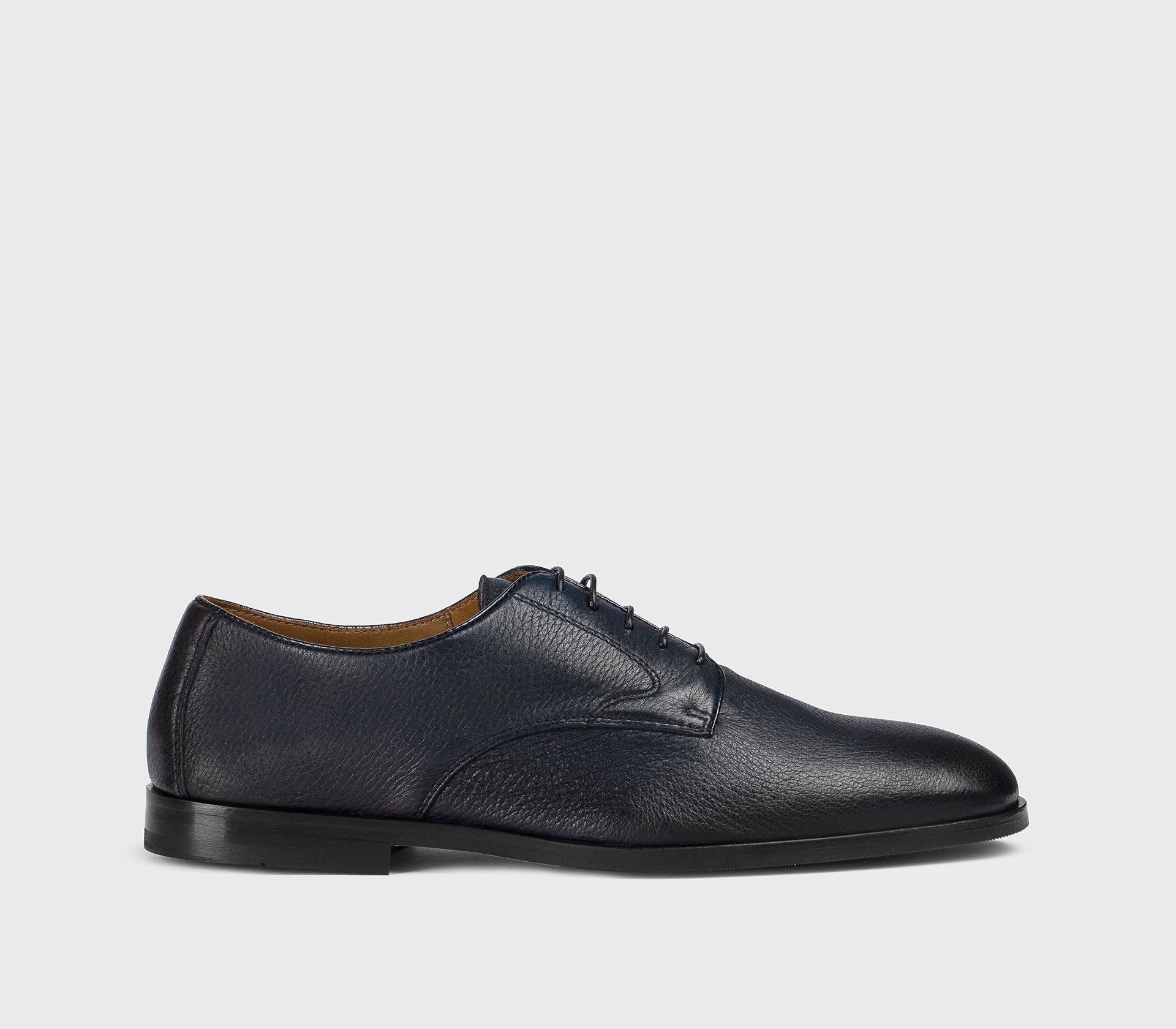 Blue deerskin Derby lace-up