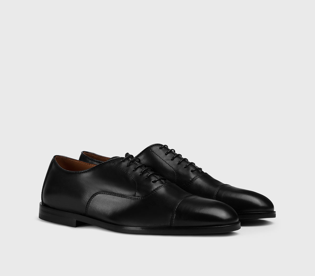 Chaussure à lacets Oxford en cuir noir