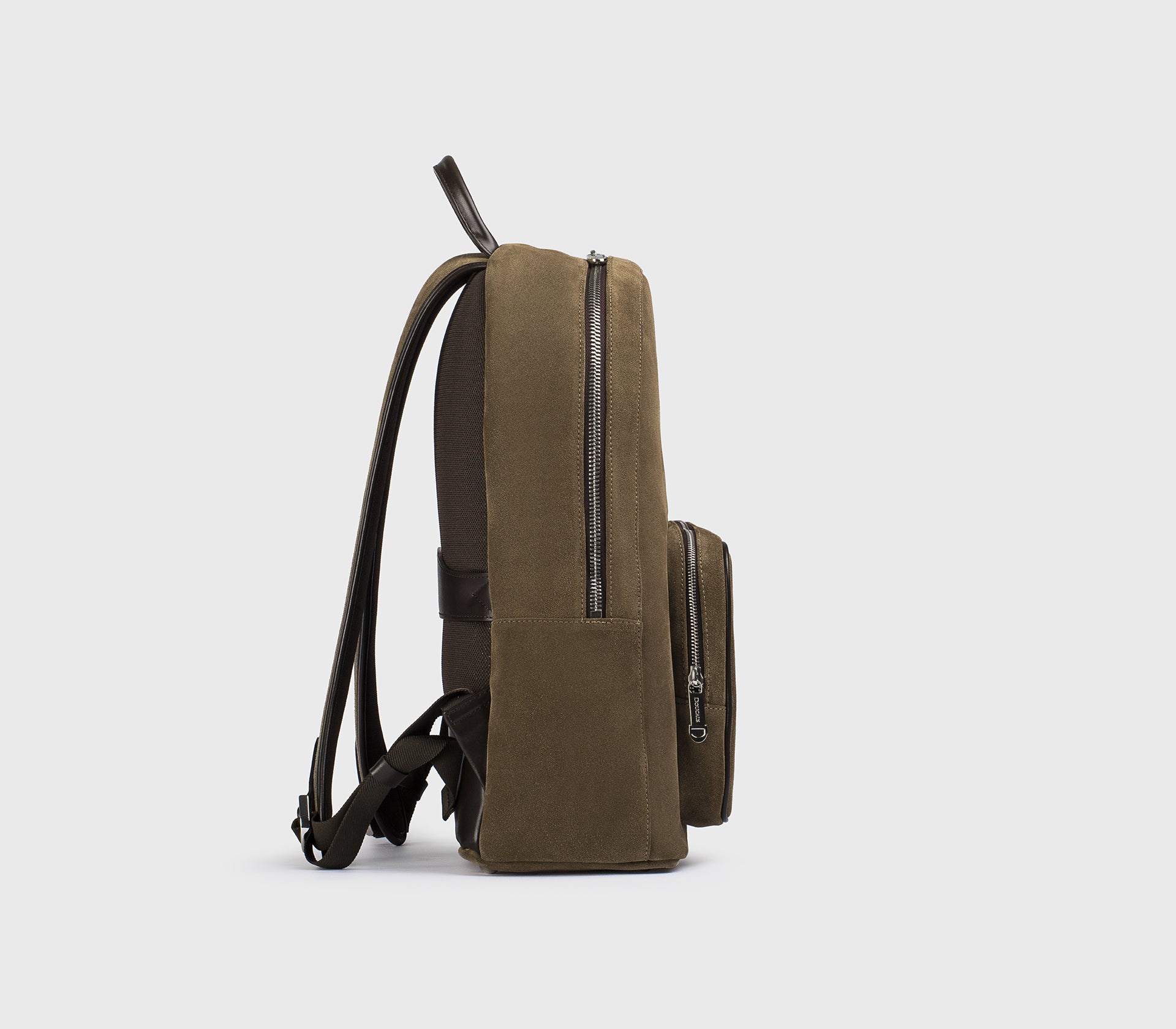 Sac à dos en cuir et daim cacao