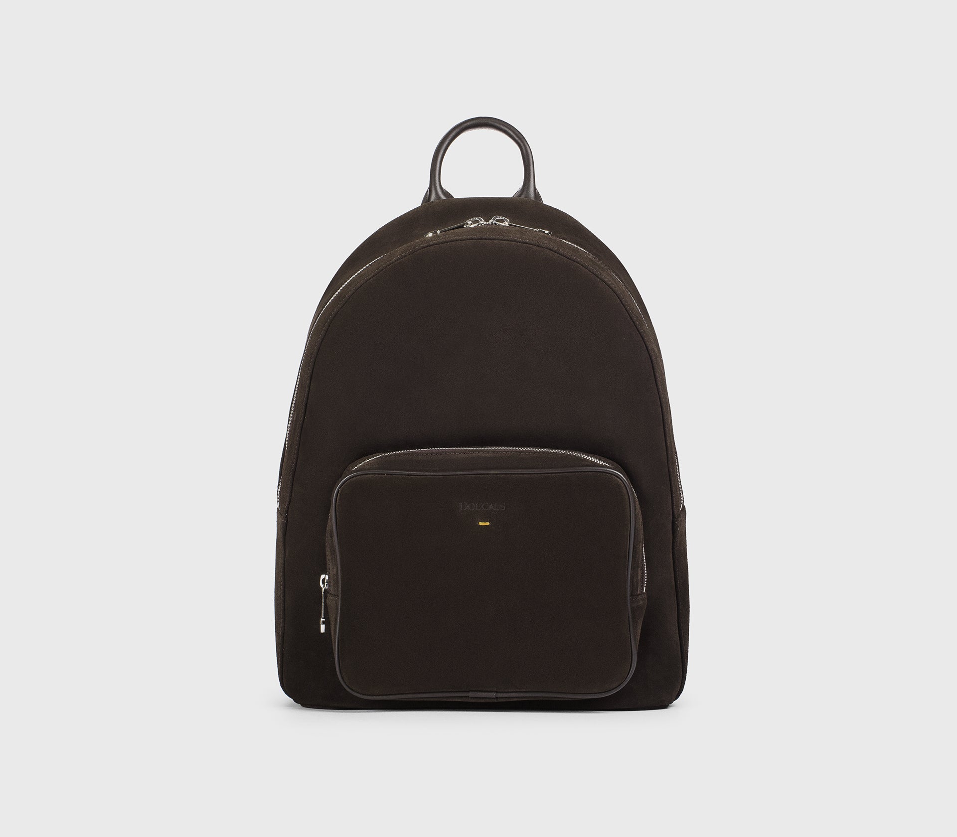 black leather suede backpack Leather and suede backpack | brown