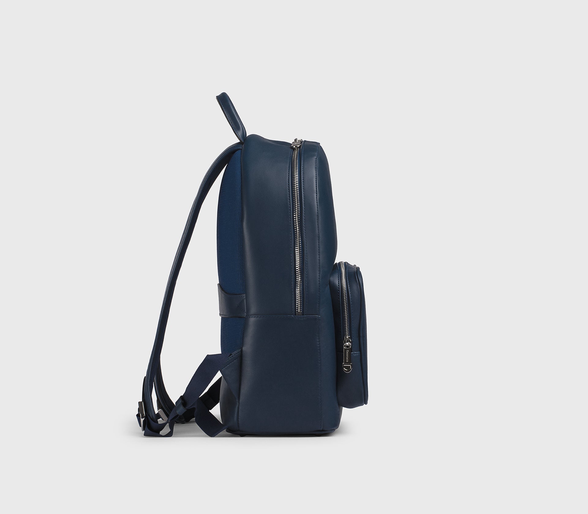 Sac à dos en cuir bleu Avio