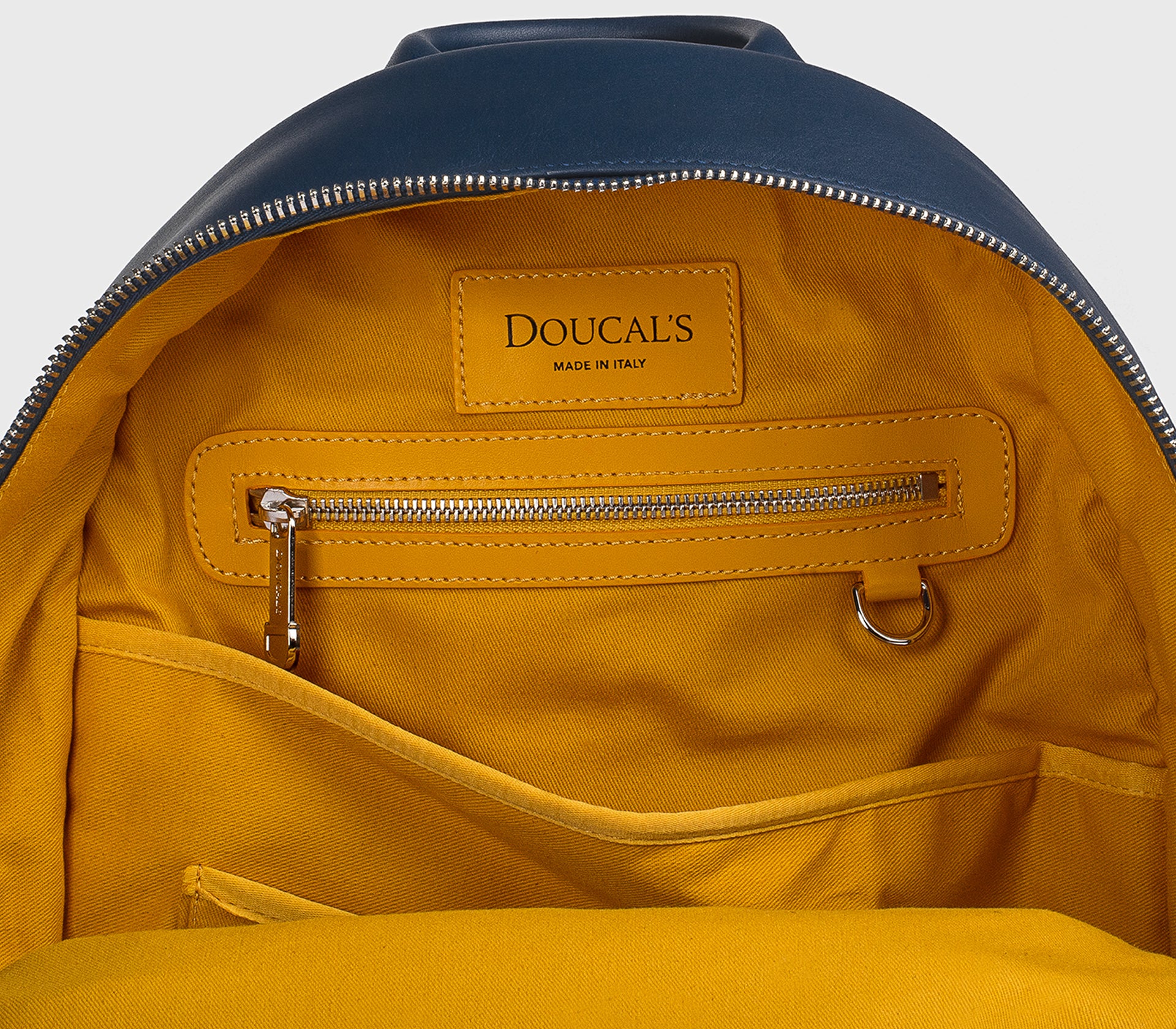 Zaino in pelle blu "avio"