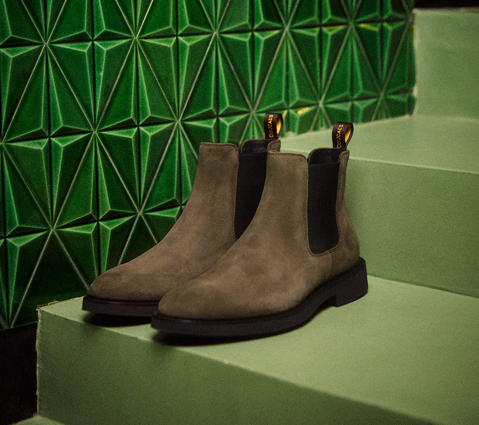 Cocoa suede ankle boot