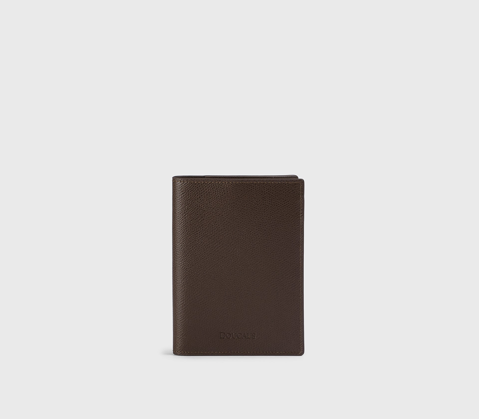 Porta passaporto in pelle palmellata marrone