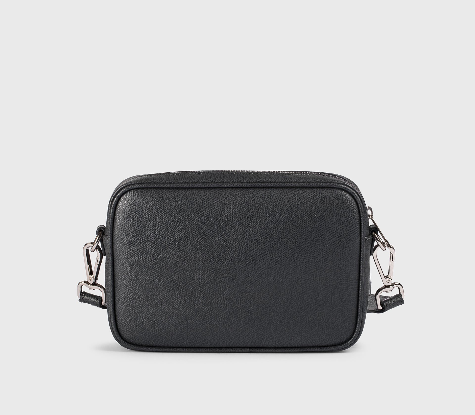 Borsa messenger in pelle palmellata grigia