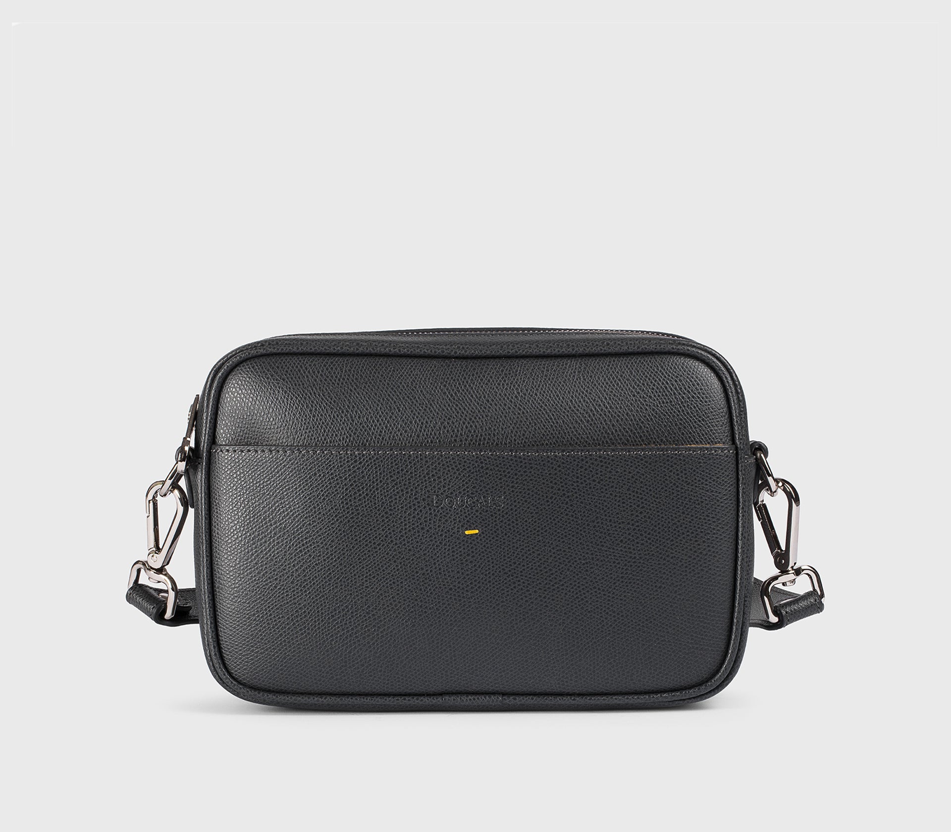 Borsa messenger in pelle palmellata grigia