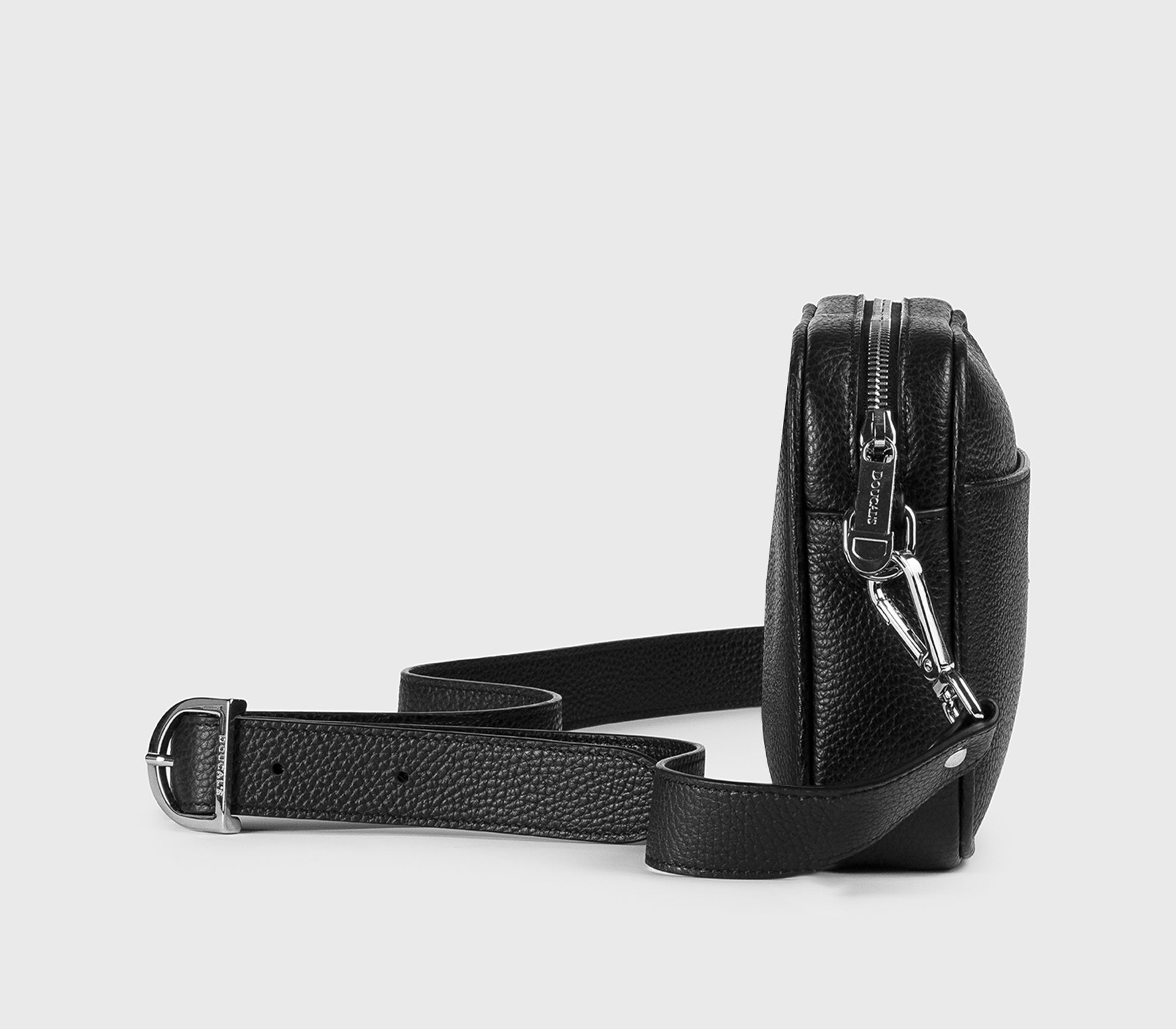 Borsa messenger in pelle bottalata nera