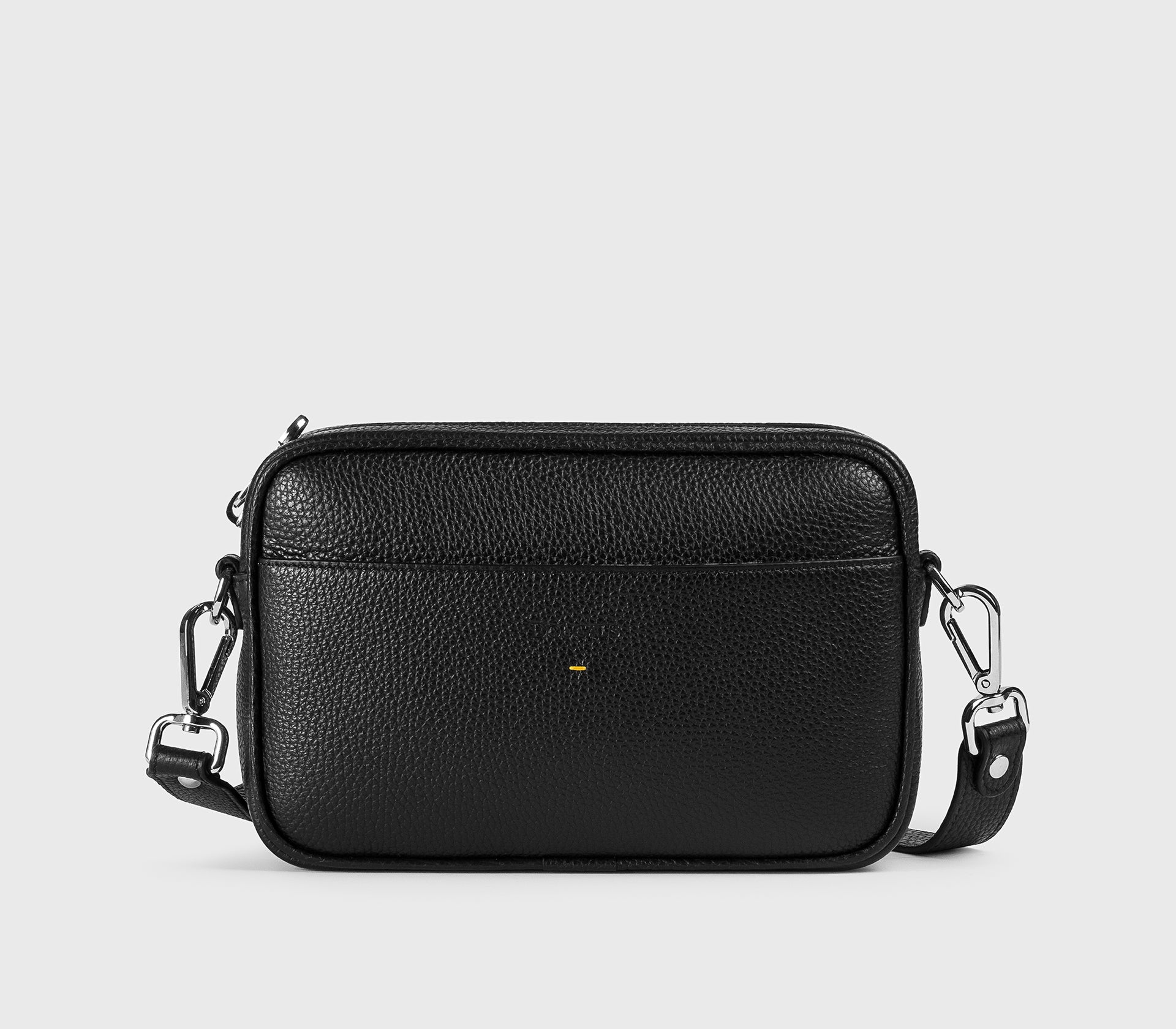 Borsa messenger in pelle bottalata nera