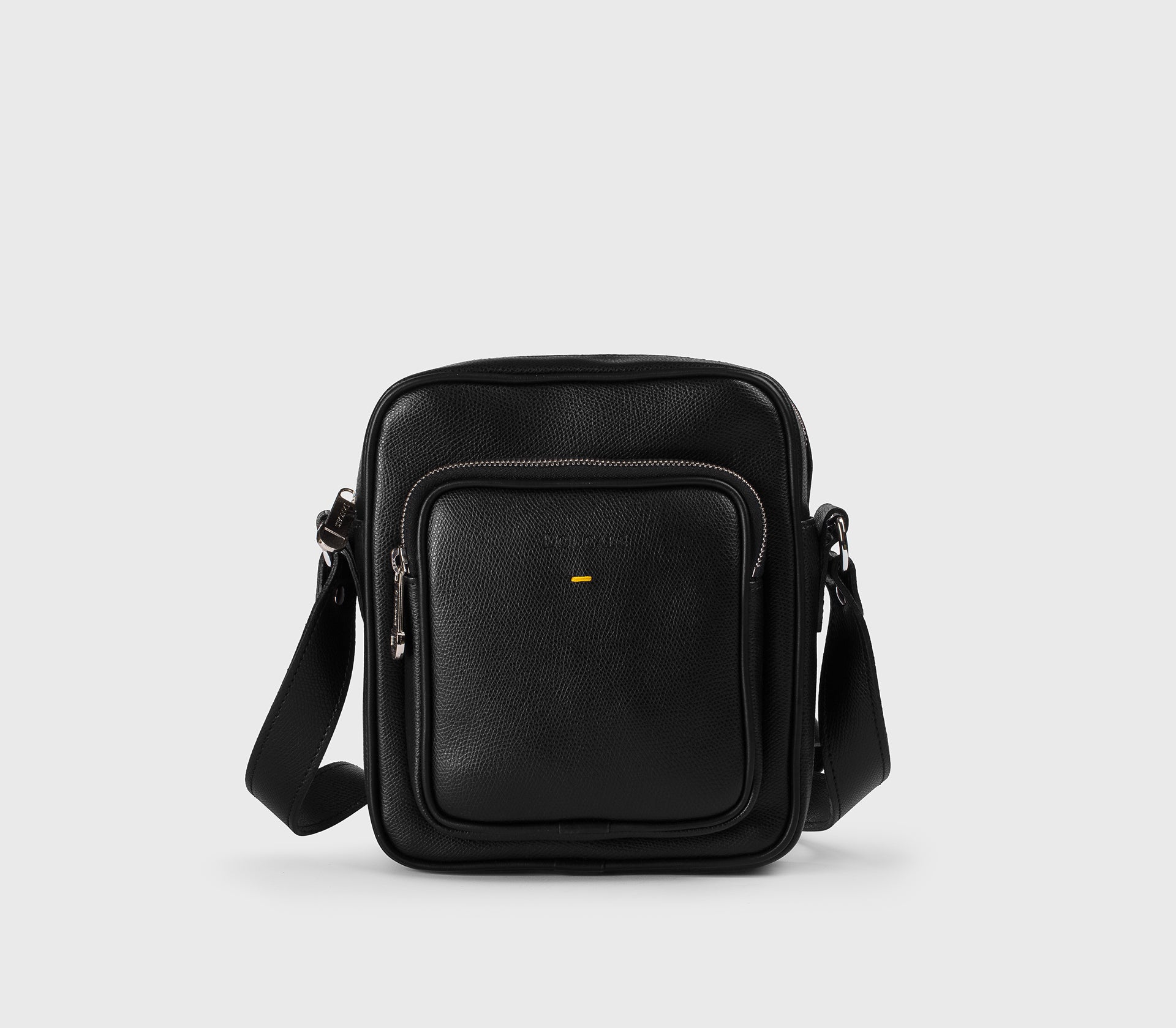 Sac à bandoulière en cuir Palmellato noir