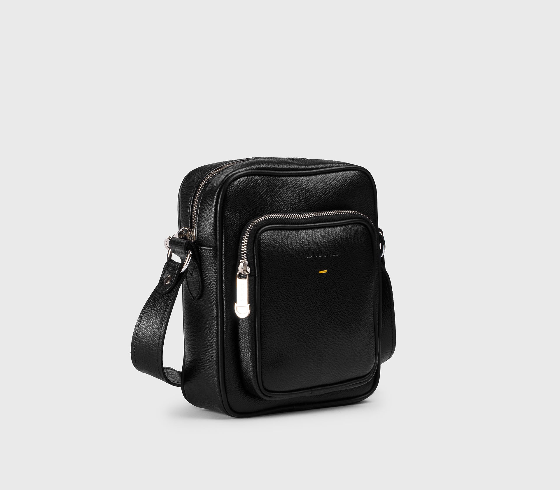 Sac à bandoulière en cuir Palmellato noir