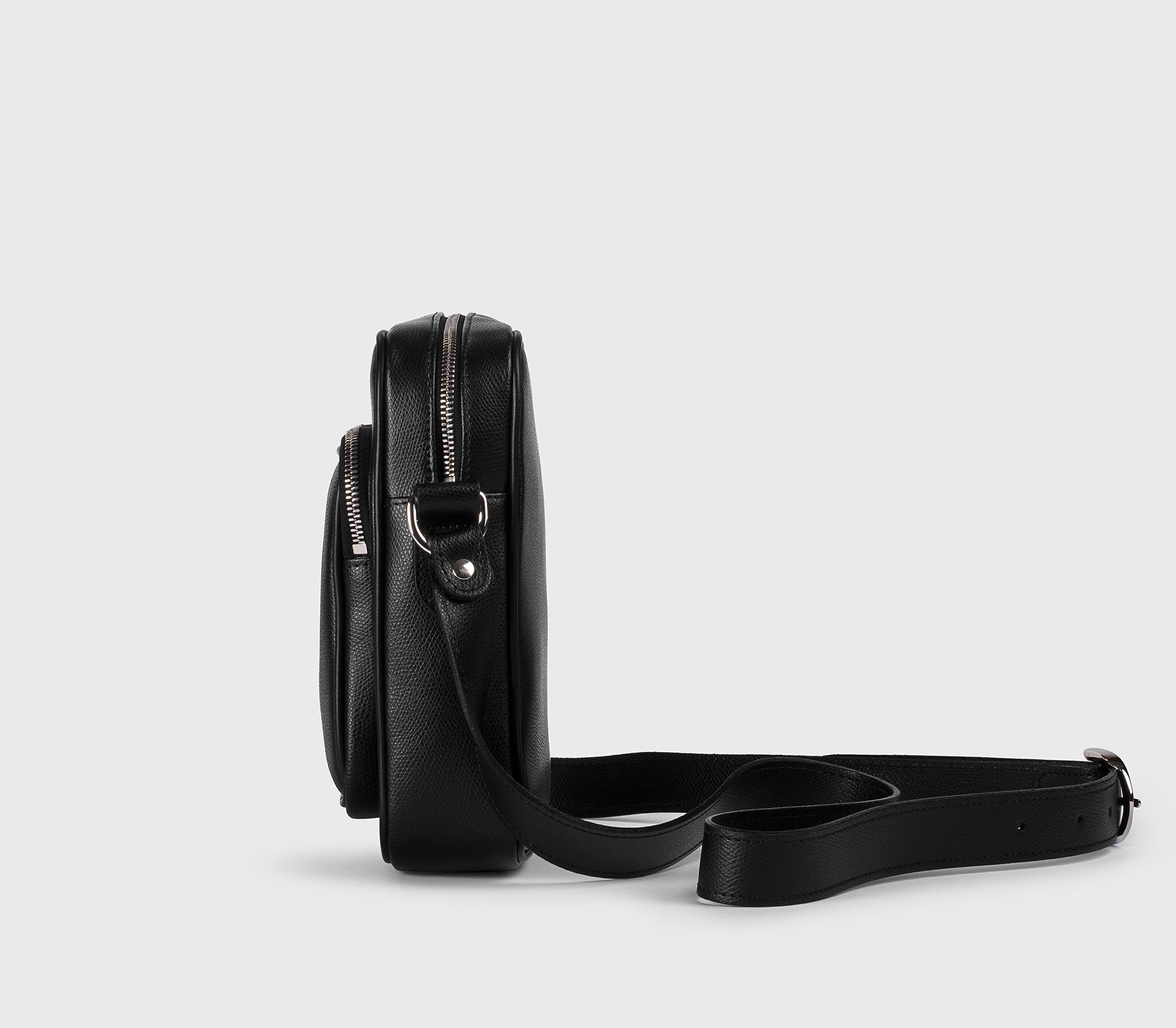 Sac à bandoulière en cuir Palmellato noir