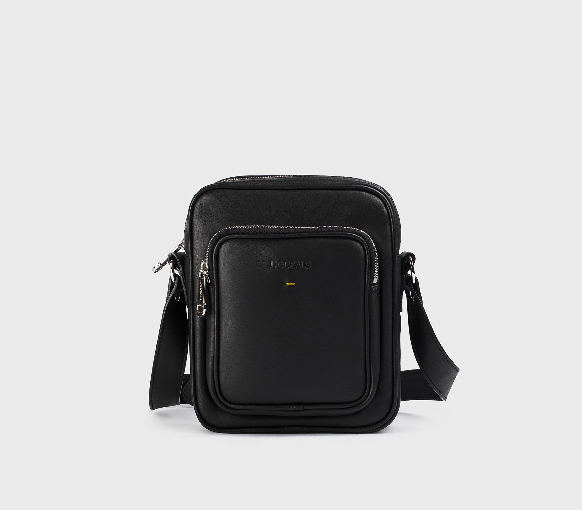 Borsa a tracolla in pelle nera