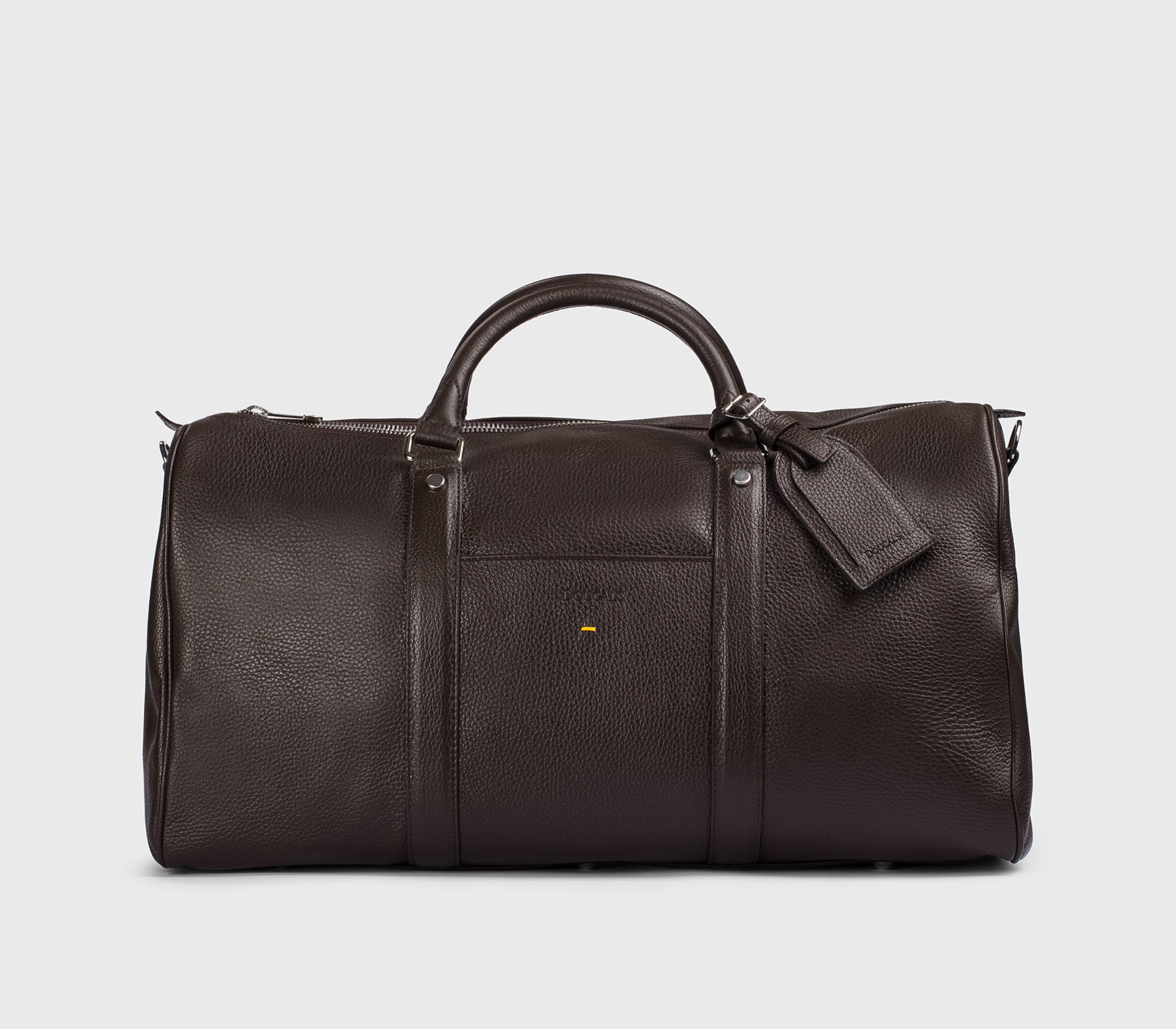 Weekender aus schokoladenfarbenem Walkleder