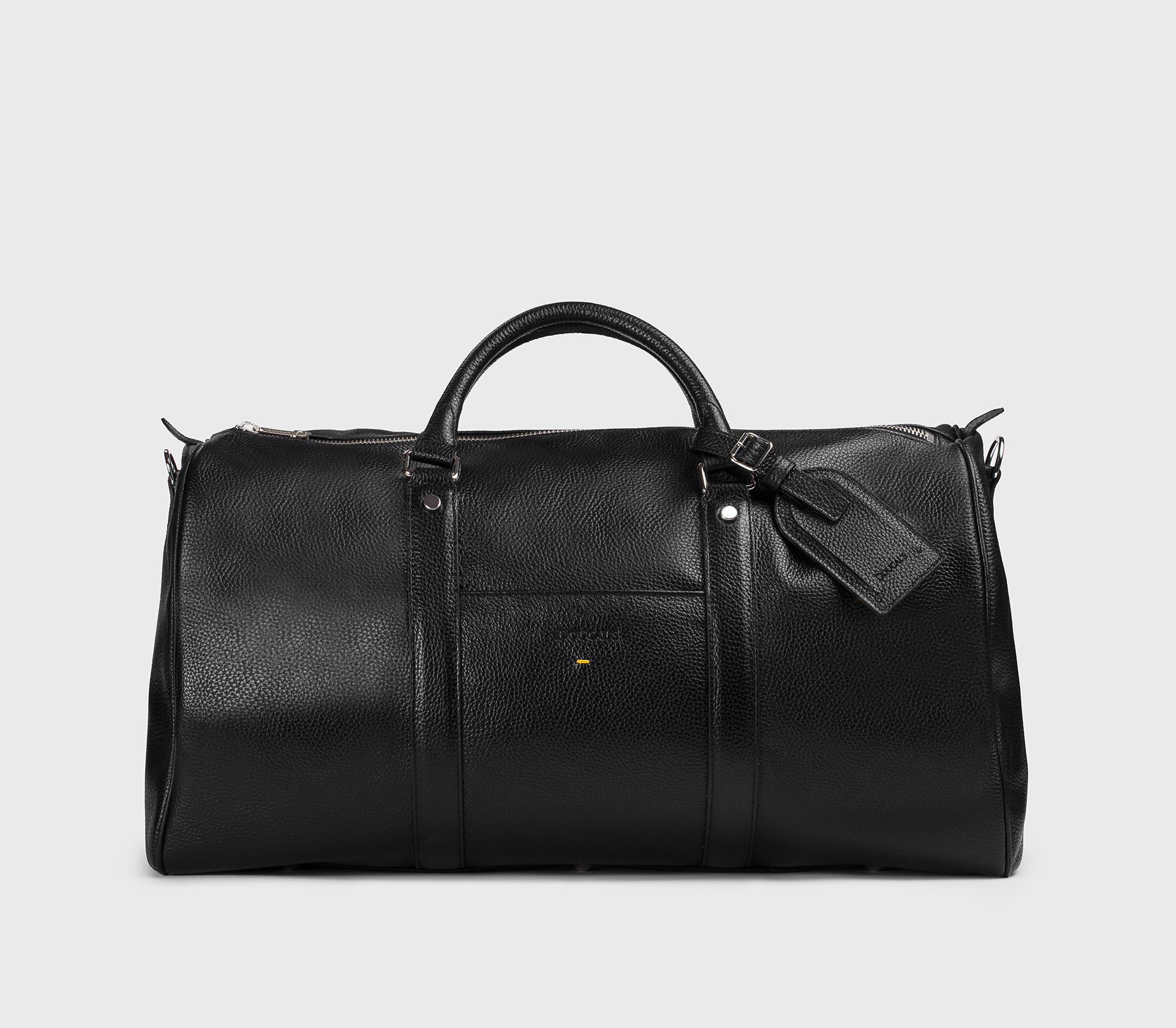 Weekender aus schwarzem Walkleder
