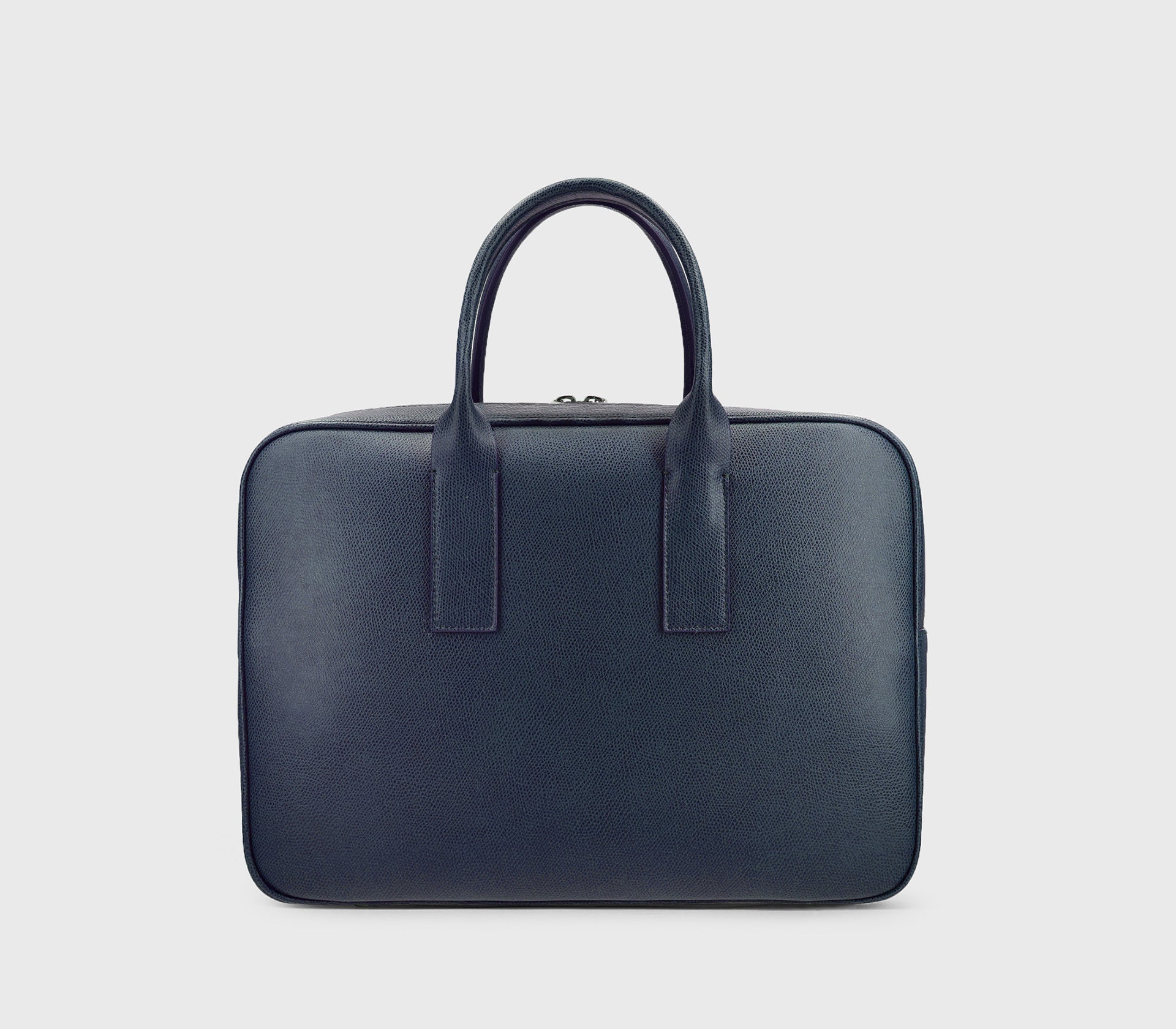 Navy Palmellato leather “Catch” bag