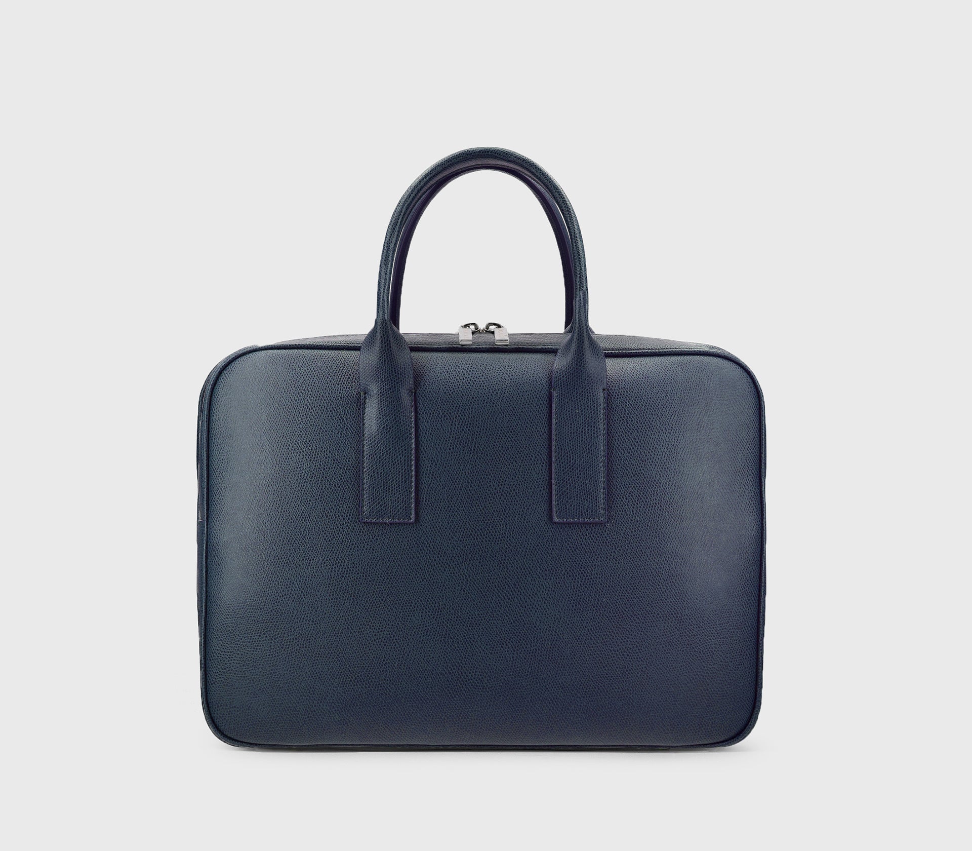 Navy Palmellato leather “Catch” bag