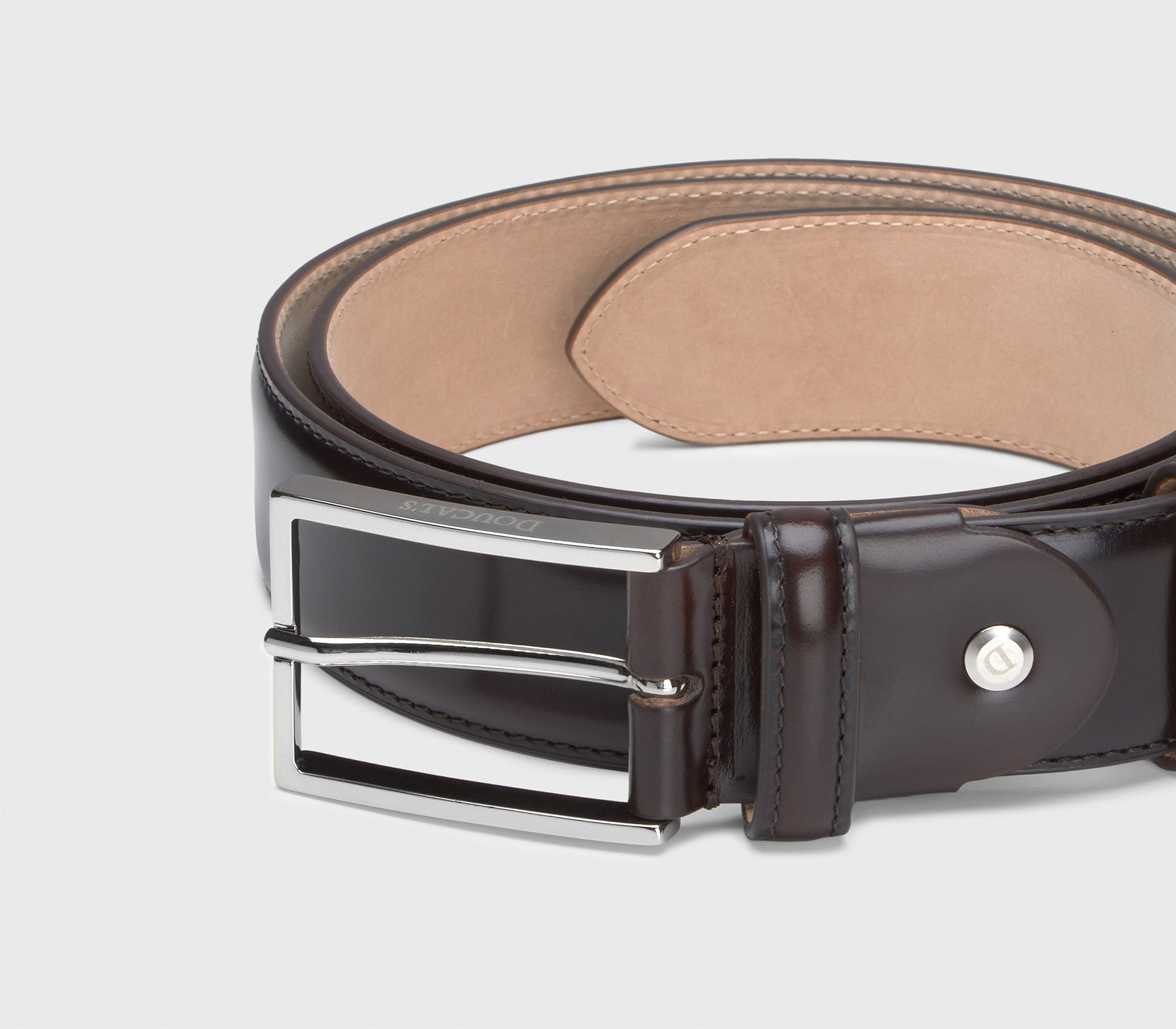 Ceinture réglable en cuir marron