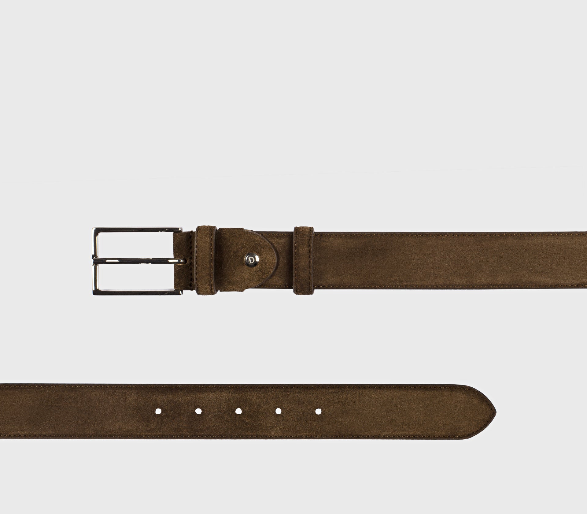 Cintura regolabile in suede havana