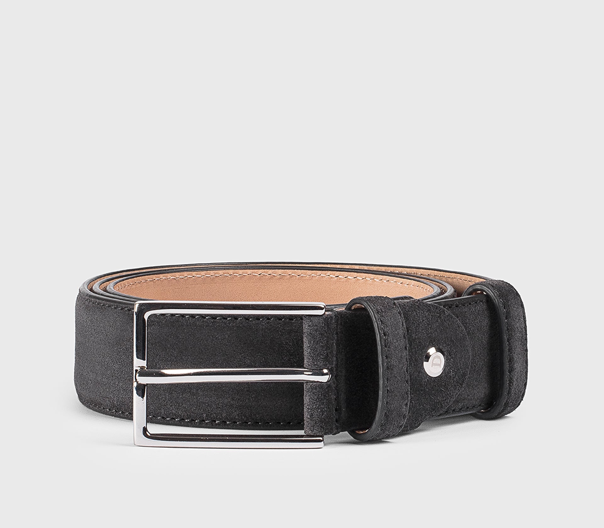 Cintura regolabile in suede antracite