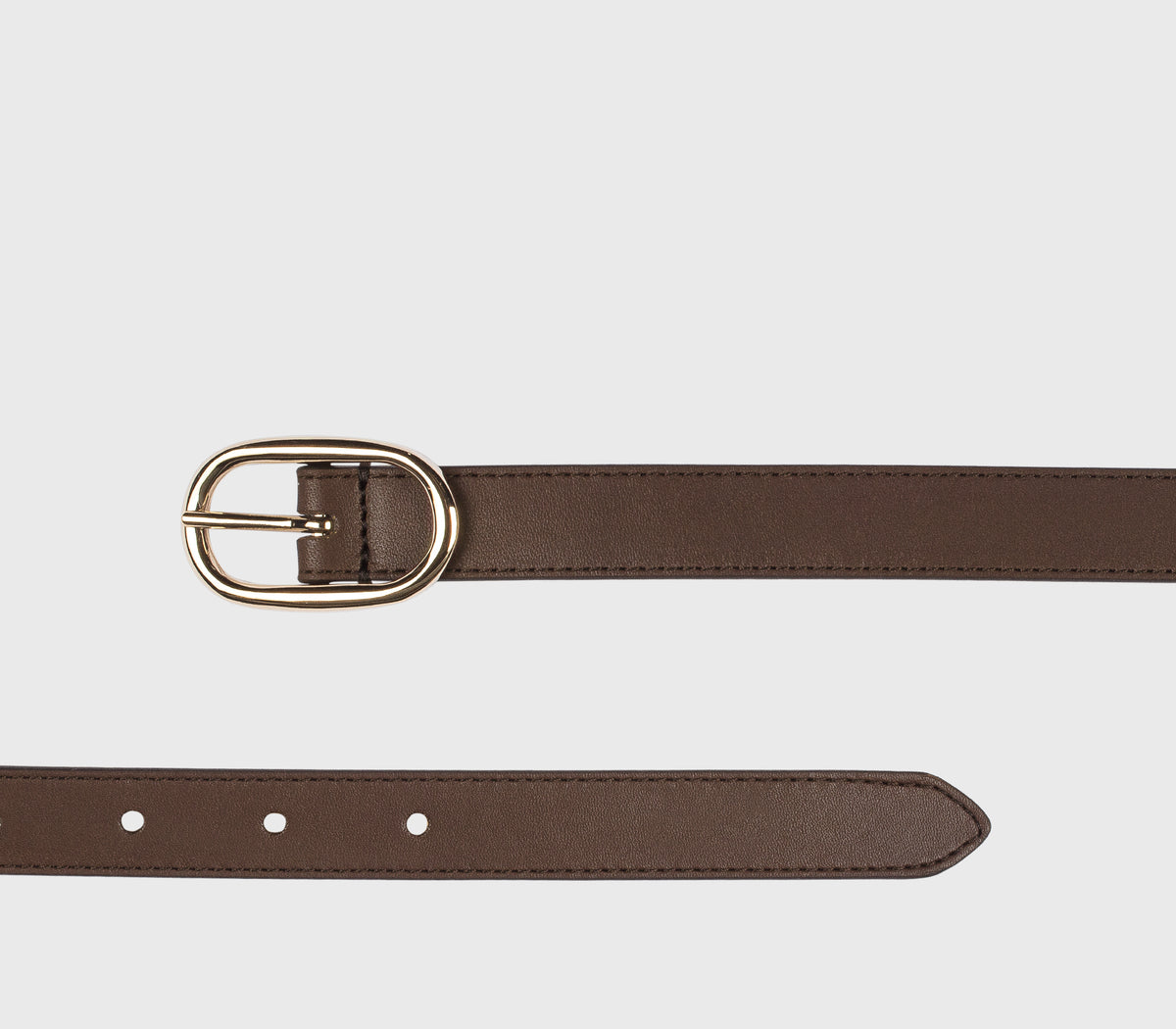 Adjustable “oak” brown leather belt