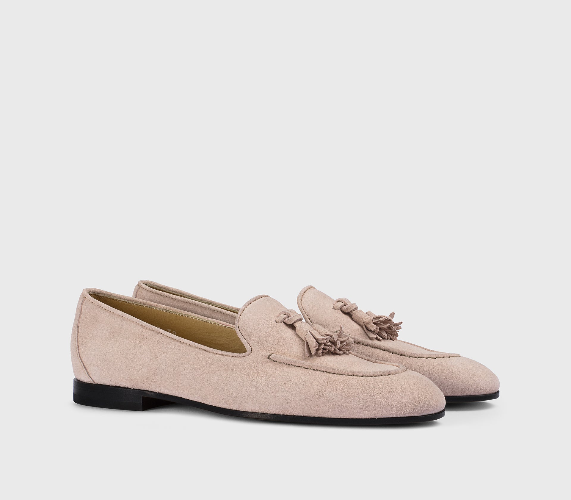 DD8313MEGNUF278NS07 - Mocassino con nappine in suede rosa "phard"