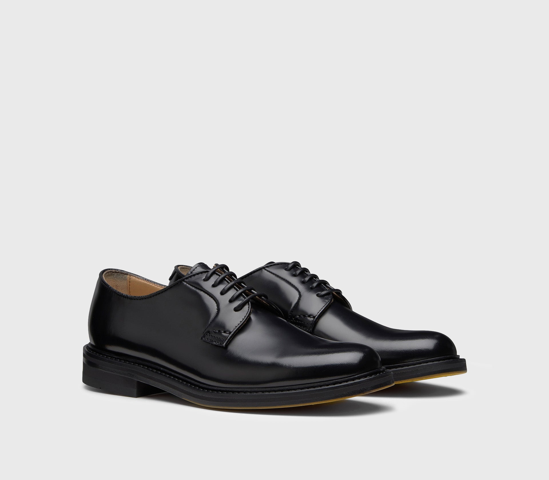 Women’s leather lace-up shoes | black - Doucal’s