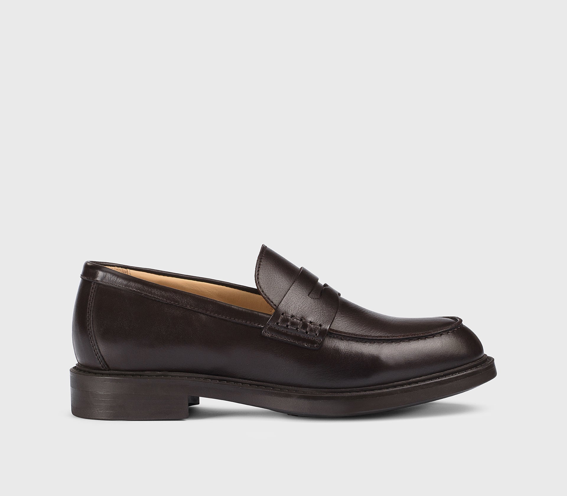 Mahogany leather loafer