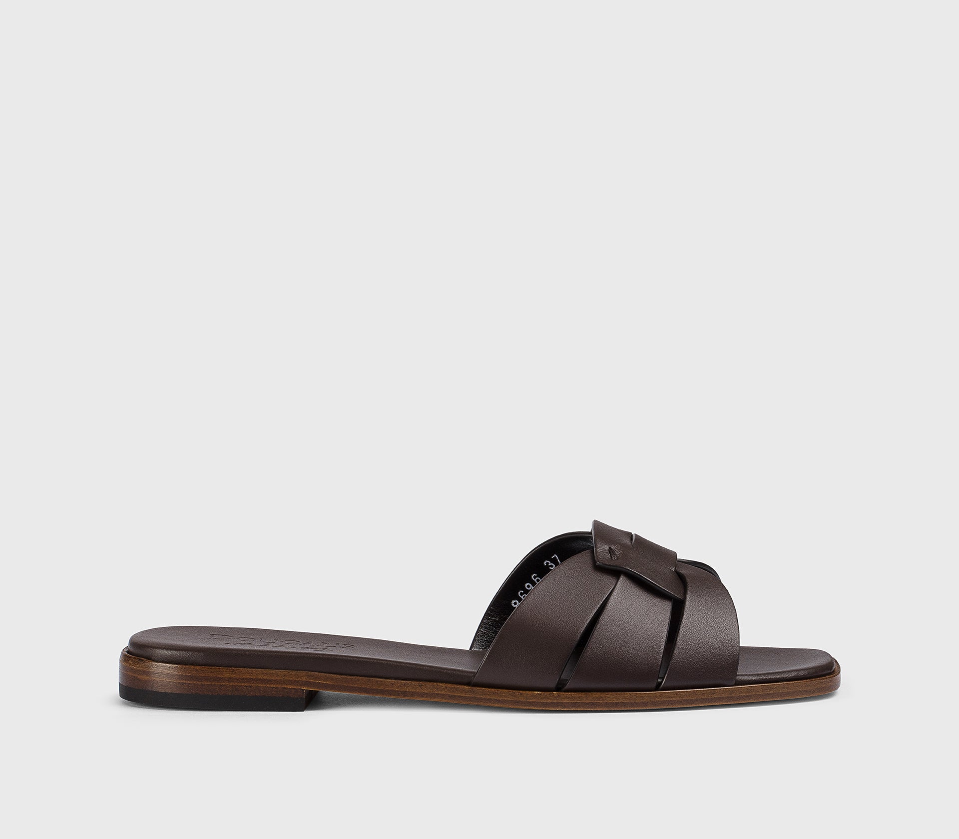 “Coffee” brown leather sandal
