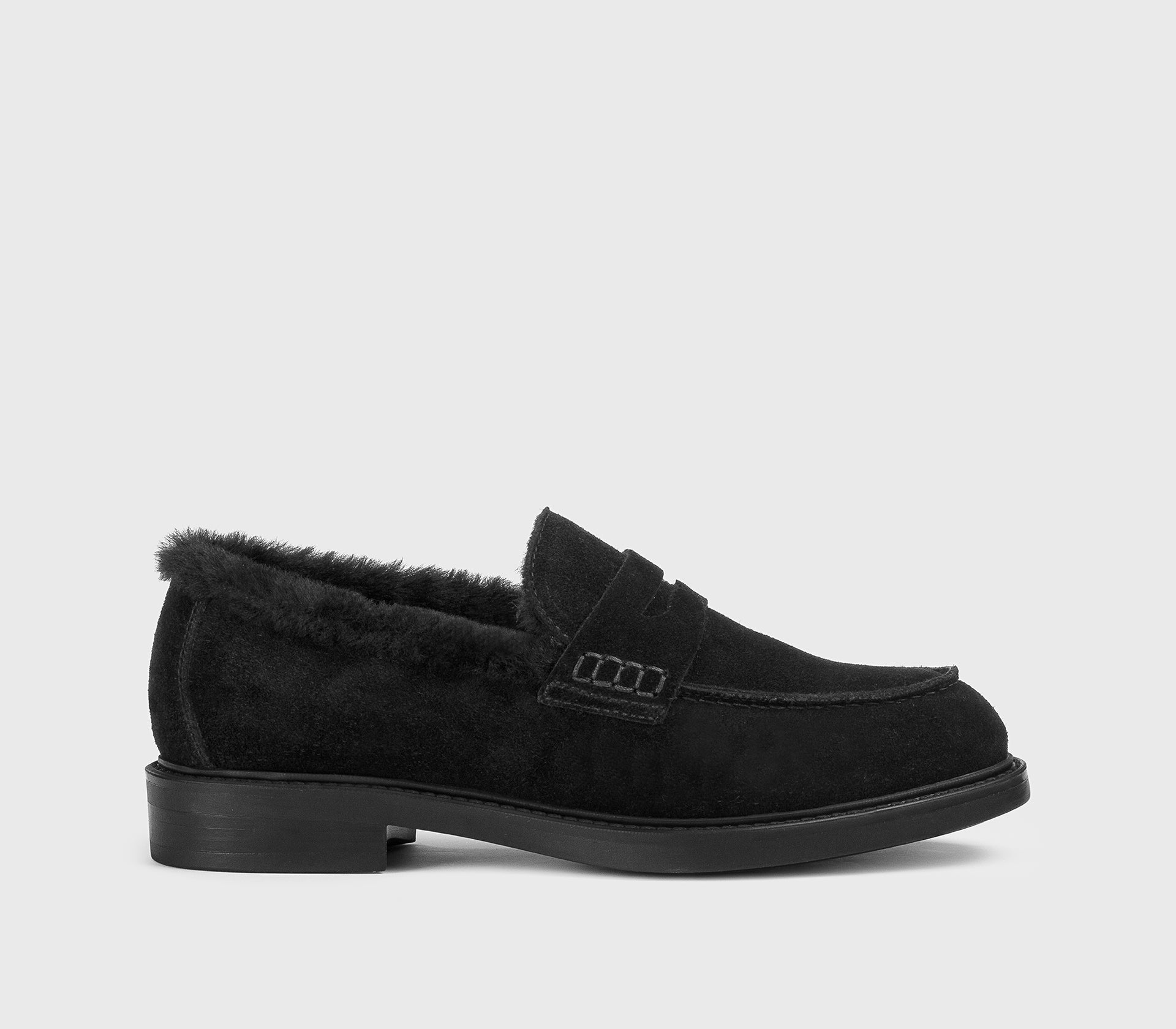 Mocassino Penny da donna in suede | nero - Doucal's