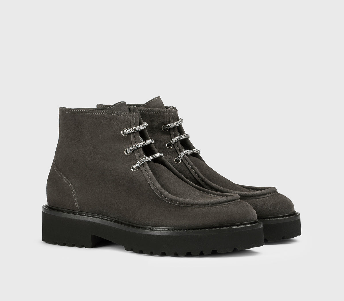 Botte chukka en daim gris « ardoise »