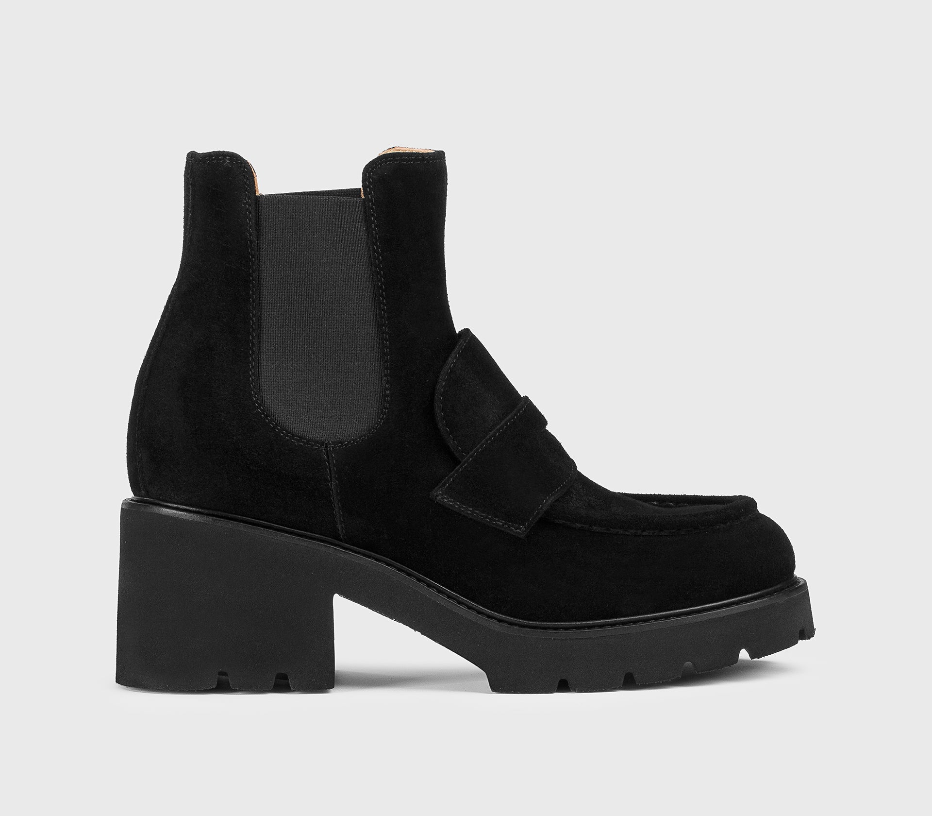 Stivaletto con tacco da donna in suede| nero - Doucal's