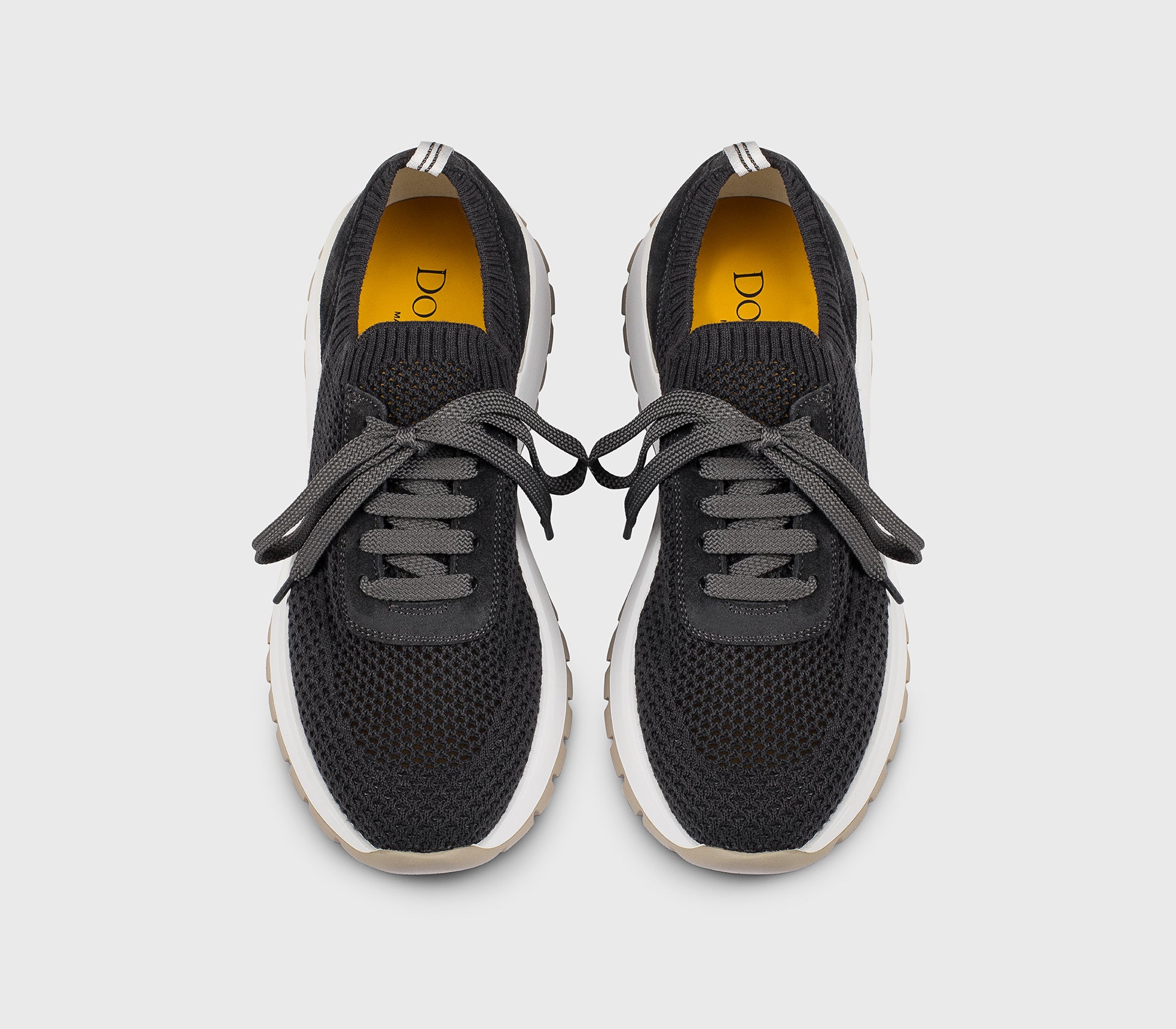 Кроссовки из технической ткани и замши, офф‑блэк