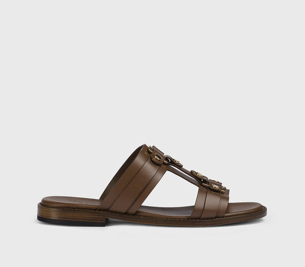 Women's leather sandal | brown - Doucal's