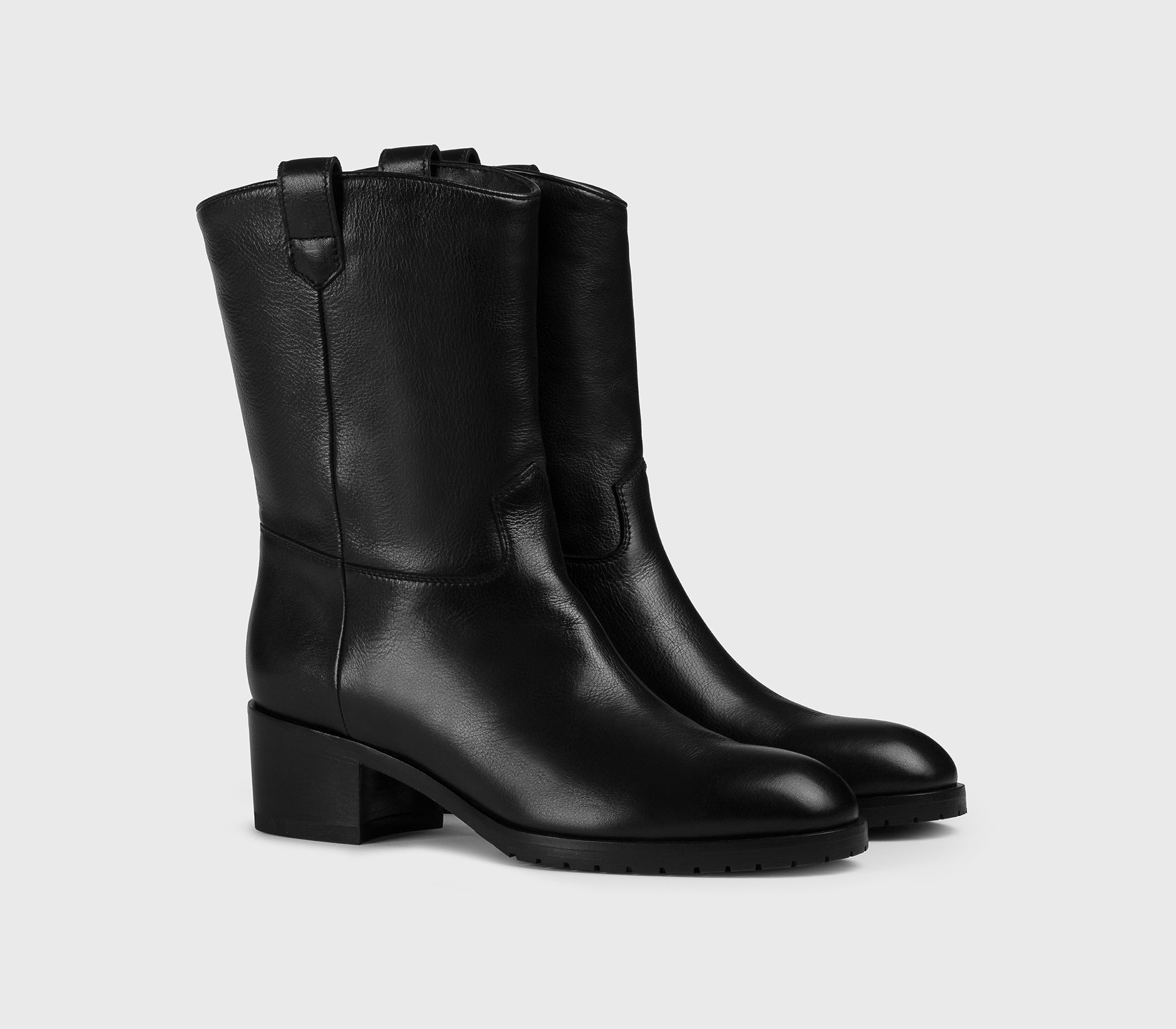 DD8832ROXAUF214NN00 - Stivaletto con zip in pelle nera