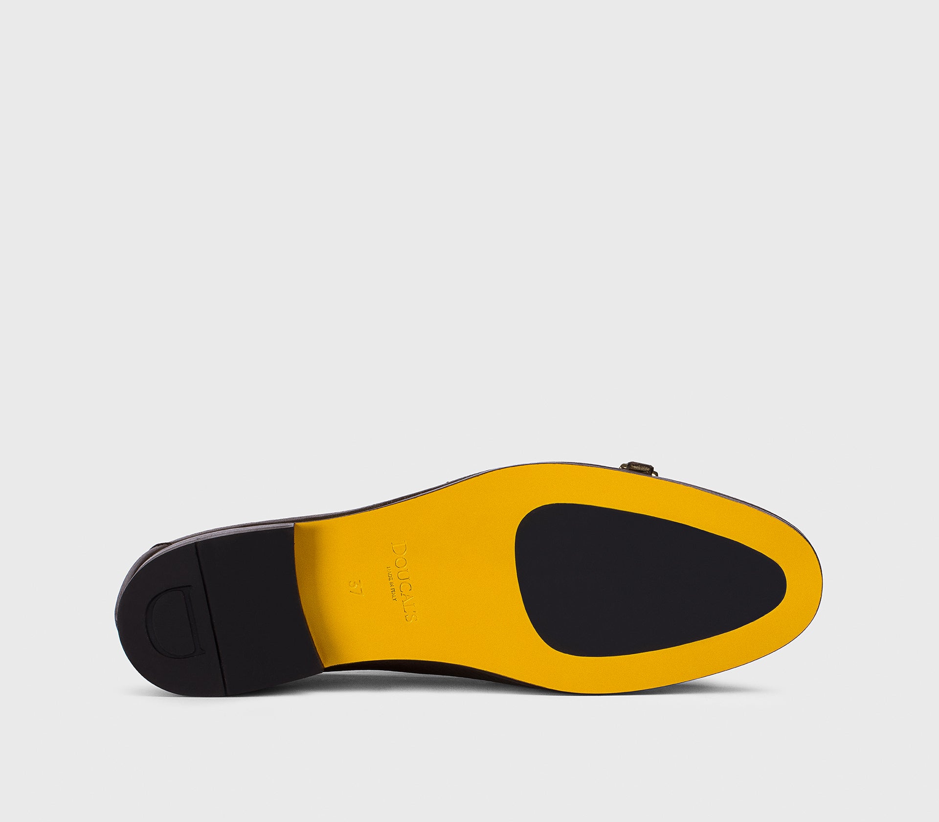 Monkstrap-Mokassin aus dunkelbraunem Hirschleder