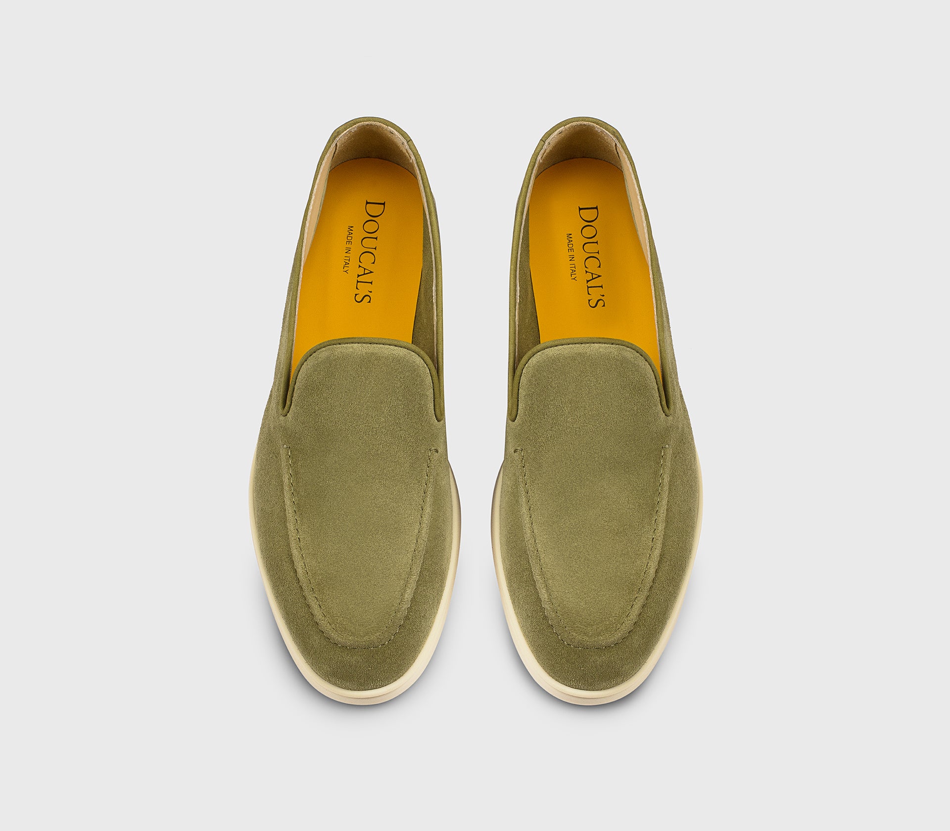 Mokassin aus Veloursleder im Grünton „Leave“
