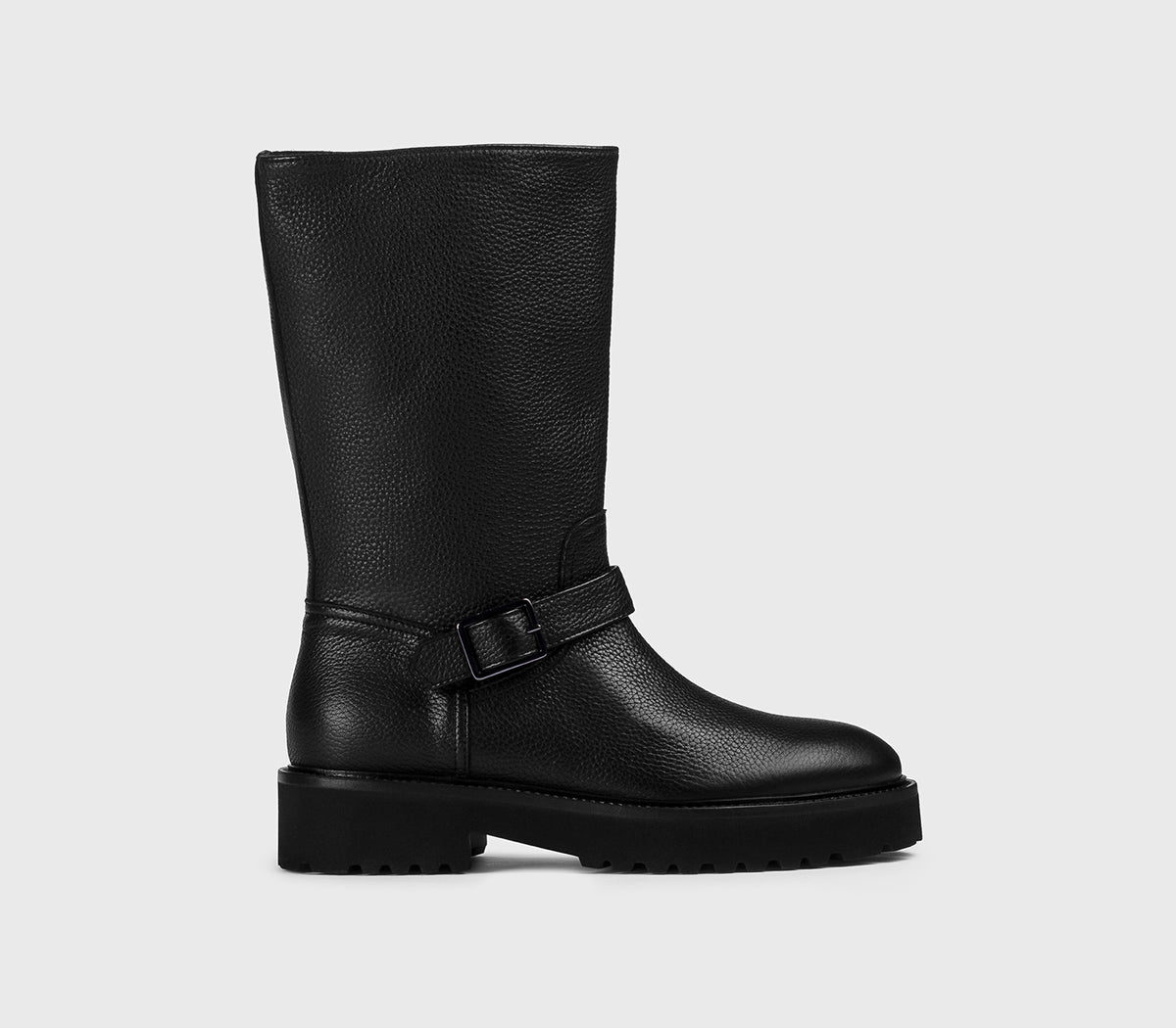 Botte en cuir noir