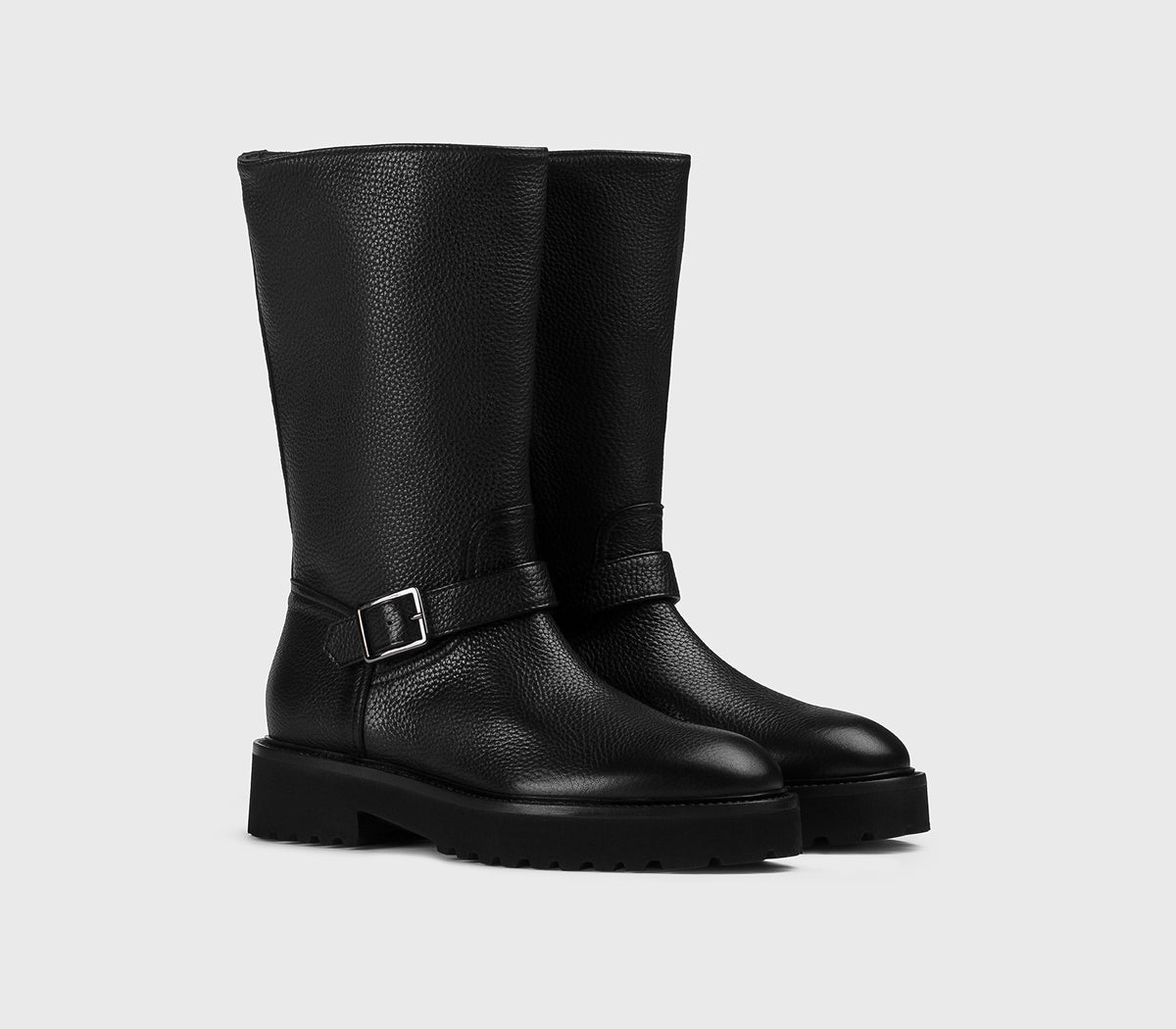 Botte en cuir noir
