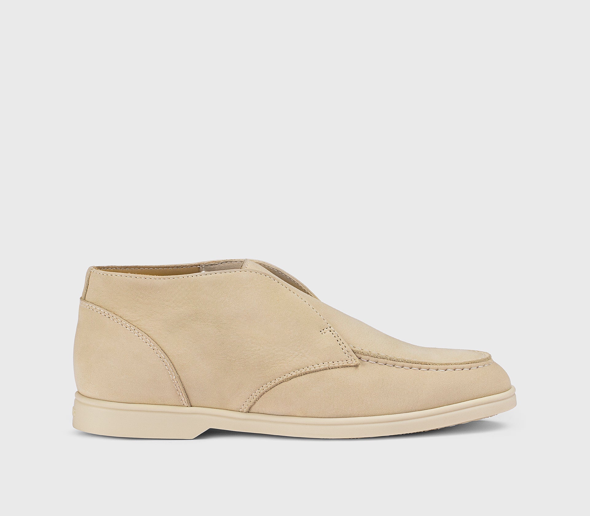 Desert boot en cuir blanc craie