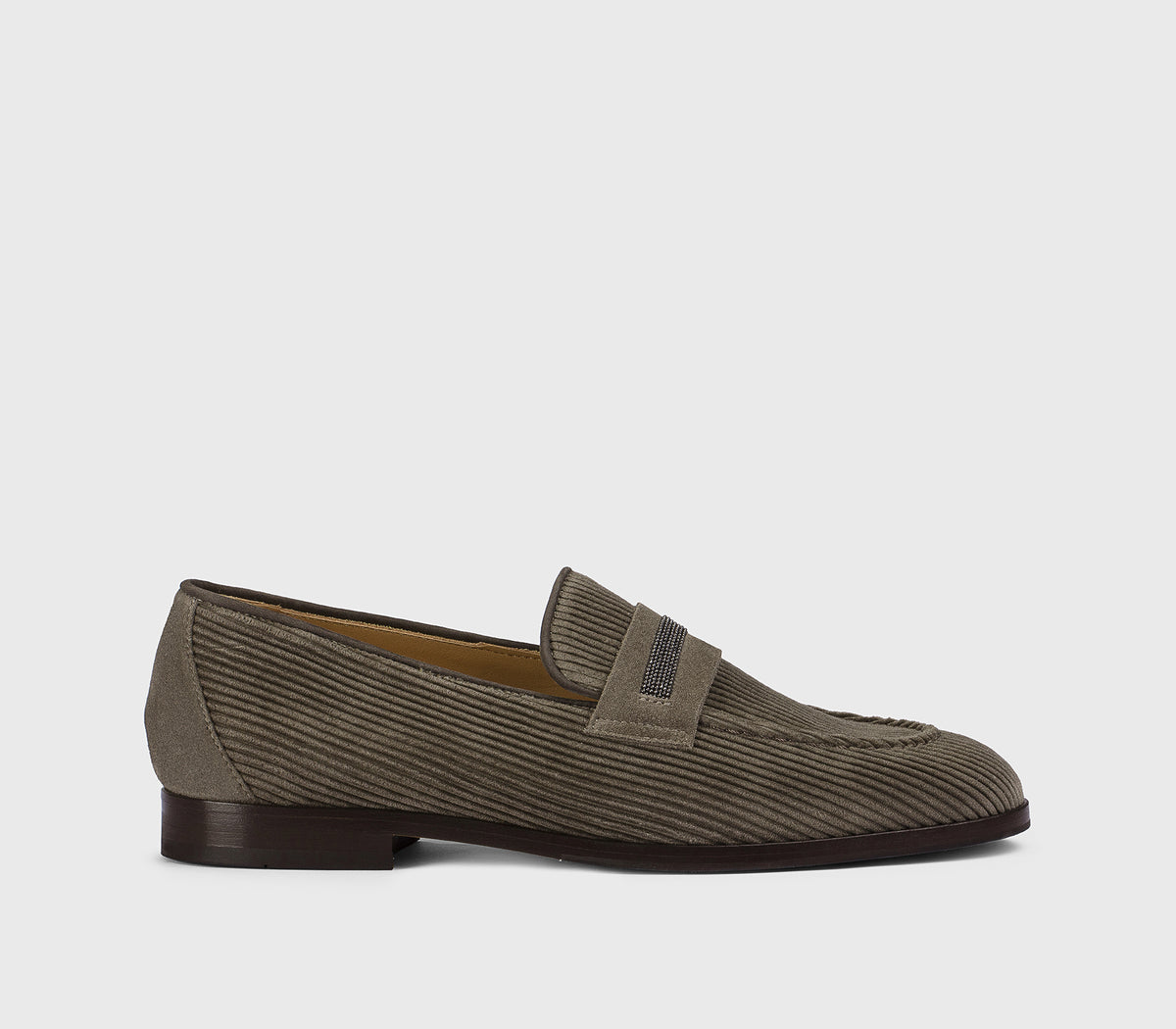 DD8945ELEAPF885TM39 - Mocassino con microborchie in velluto e suede