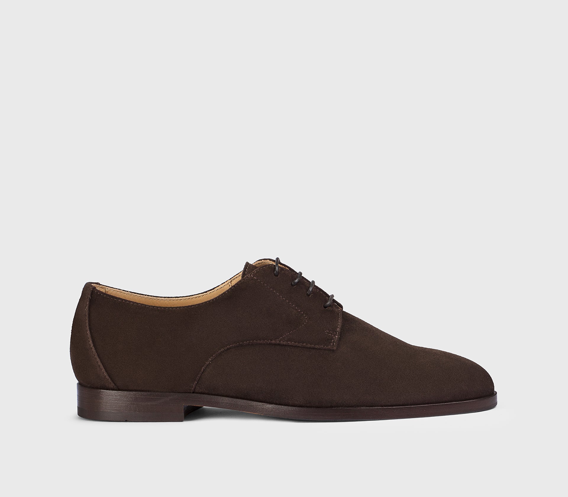 Schnürschuh aus mahagonifarbenem Veloursleder
