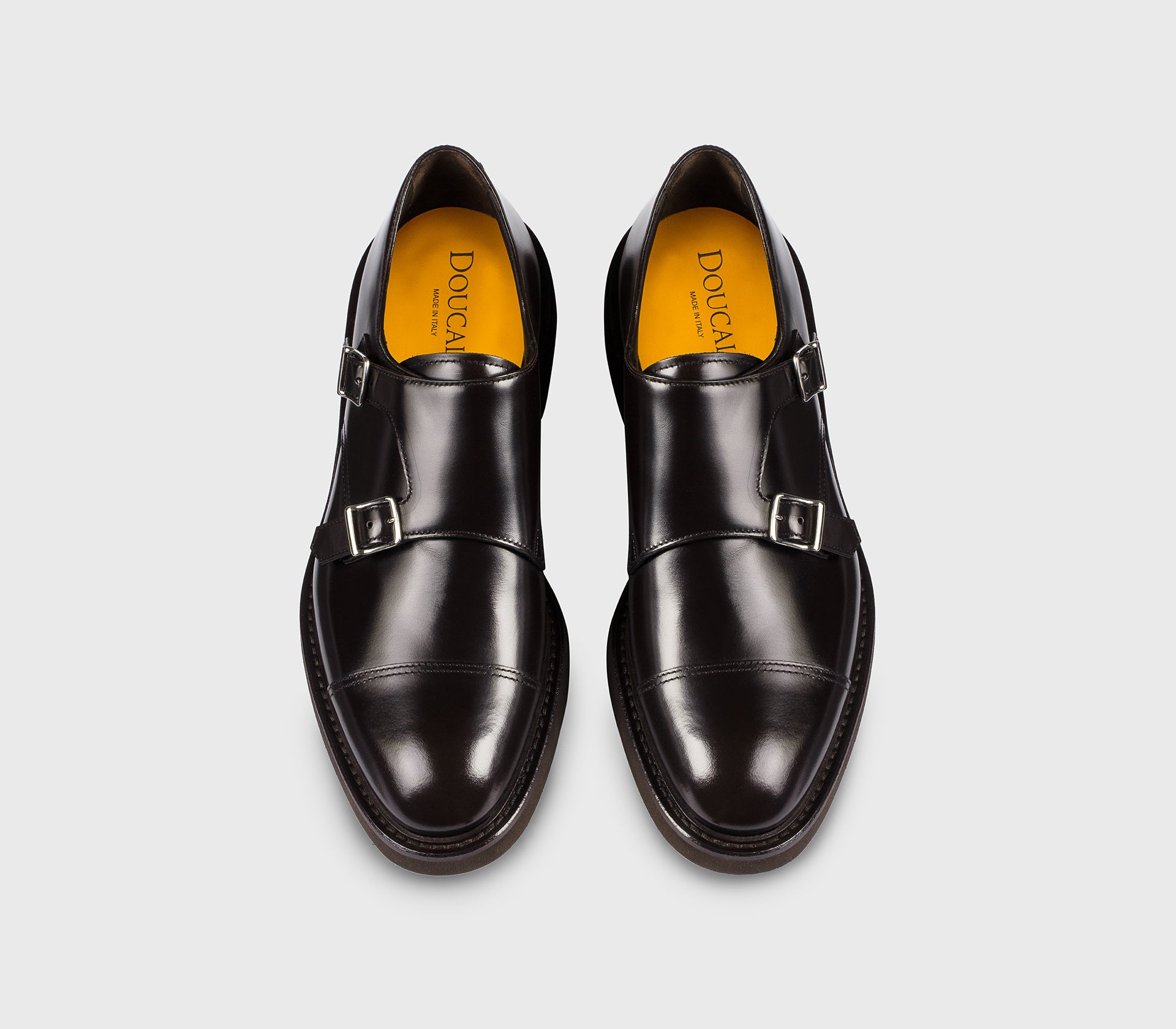 Monkstrap aus ebenholzbraunem Leder