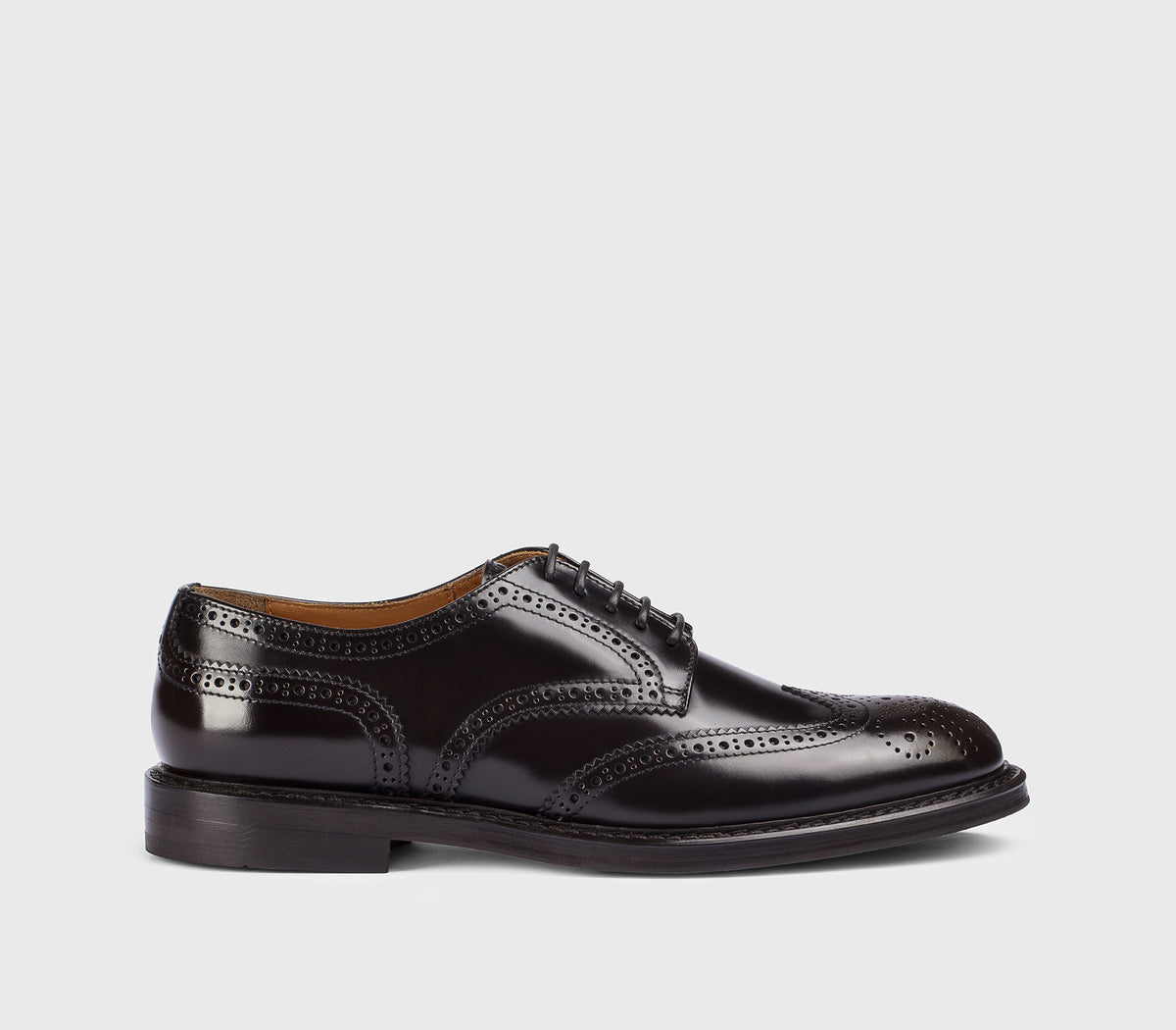 DU1367SIEWUF007TM02 - Stringata derby coda di rondine marrone "ebano"