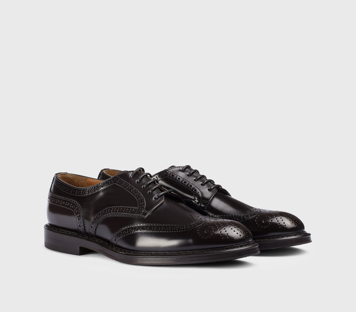 DU1367SIEWUF007TM02 - Stringata derby coda di rondine marrone "ebano"