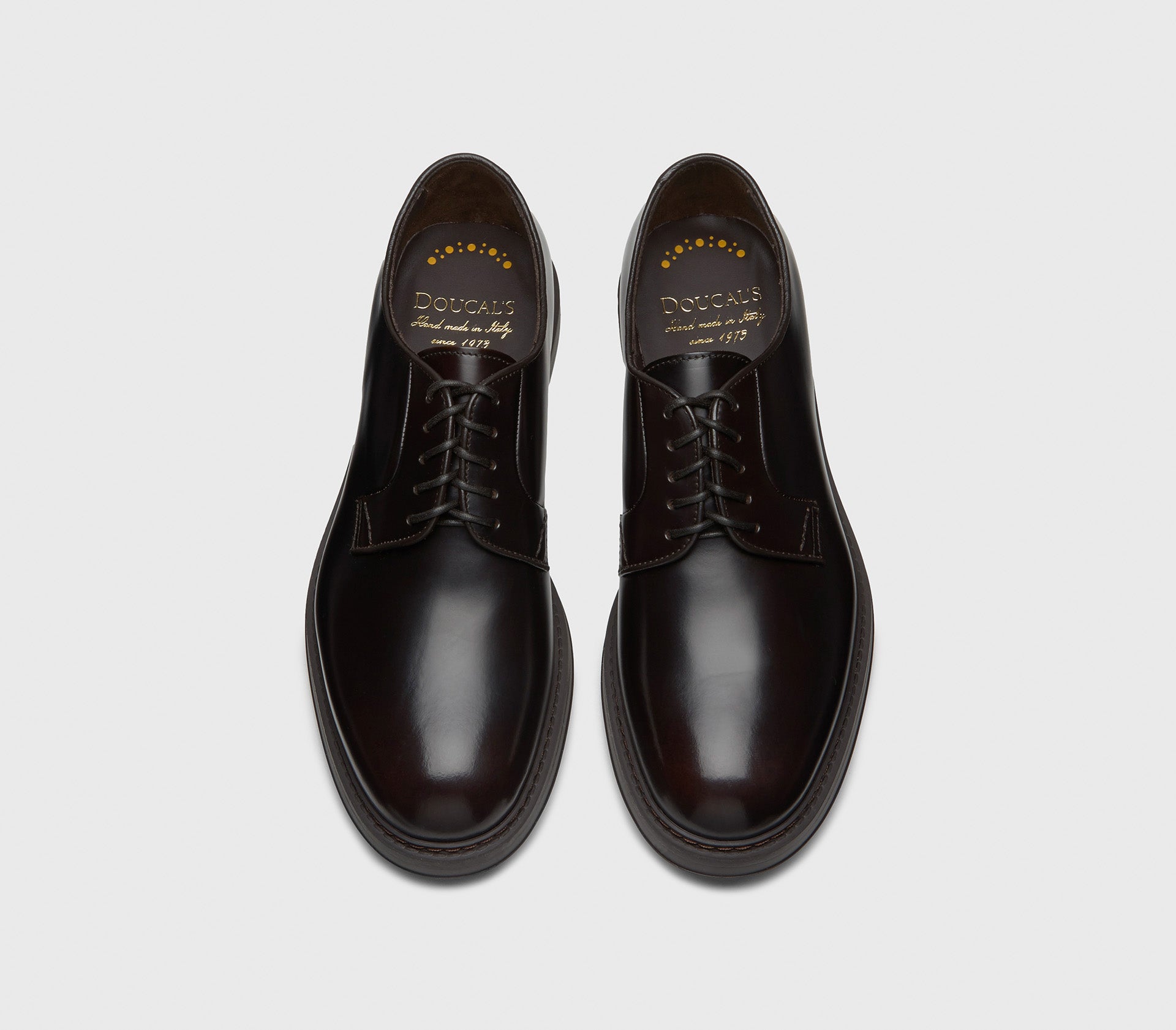 Brown leather lace-up