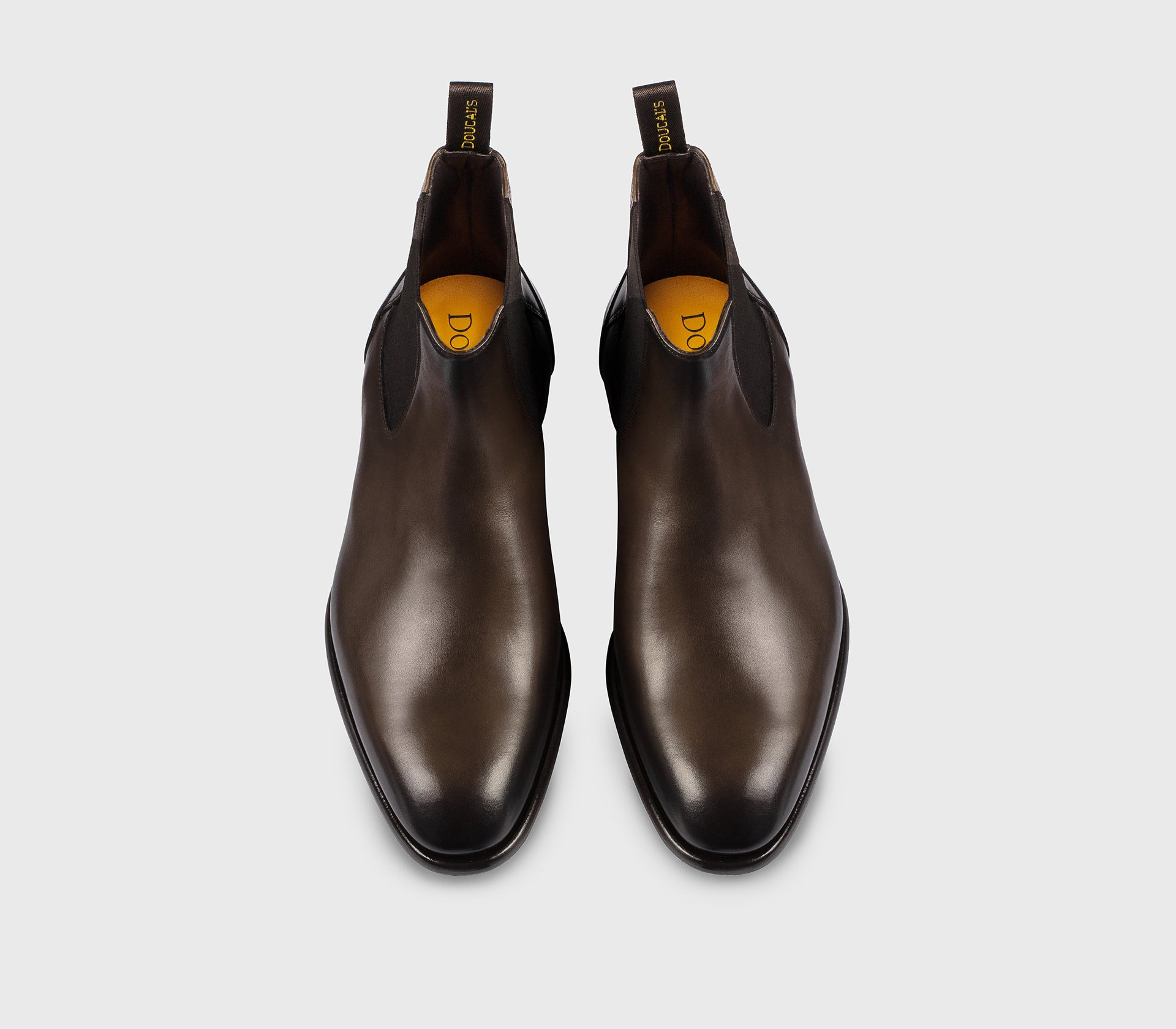 Dark brown leather ankle boot