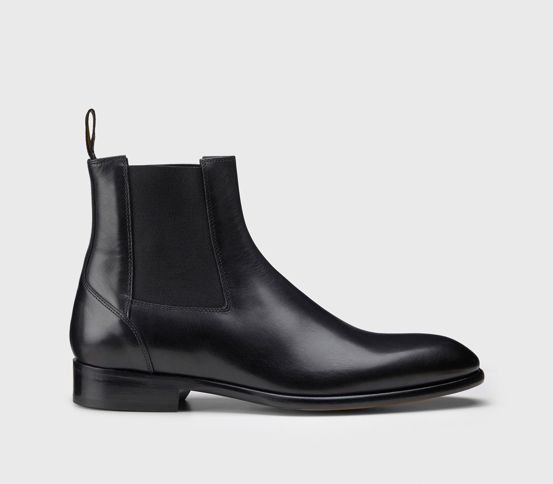 Men s leather Beatle boots black Doucal s