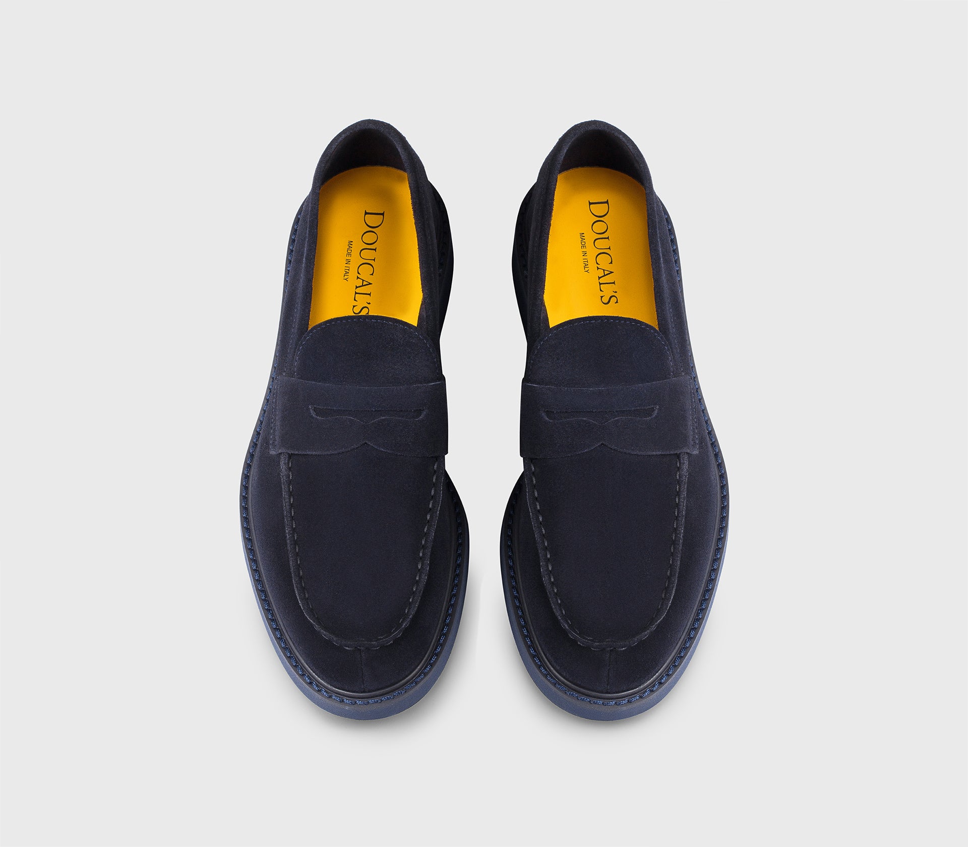 DU2405ROBEUY009BB00 - Mocassino in suede blu